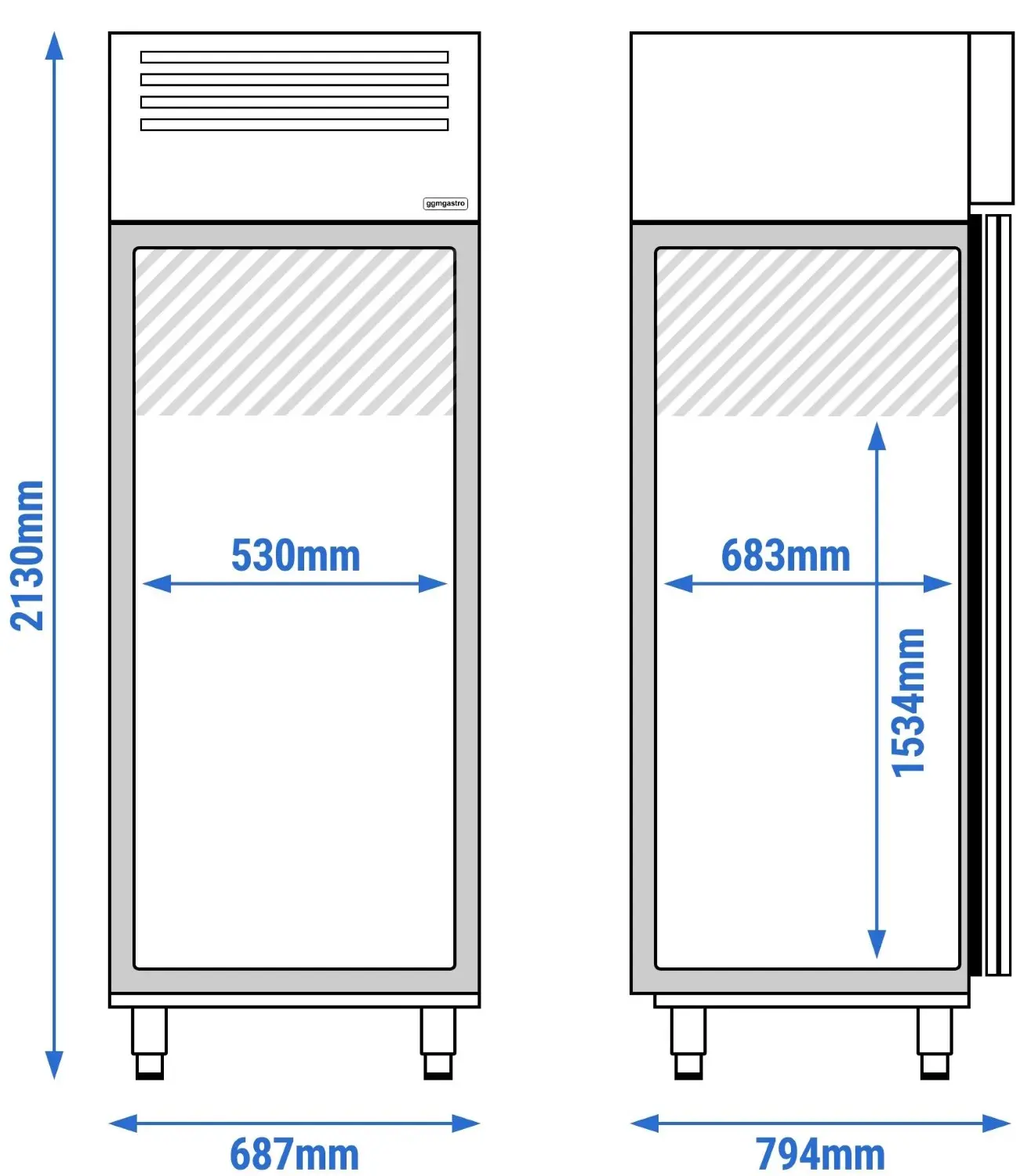 Dulap congelator GGM Gastro BTEI78T1 (Inox) - 4