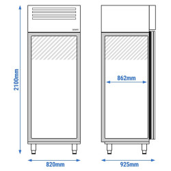 Морозильный шкаф GGM Gastro BTKF892 (Inox) Thumb