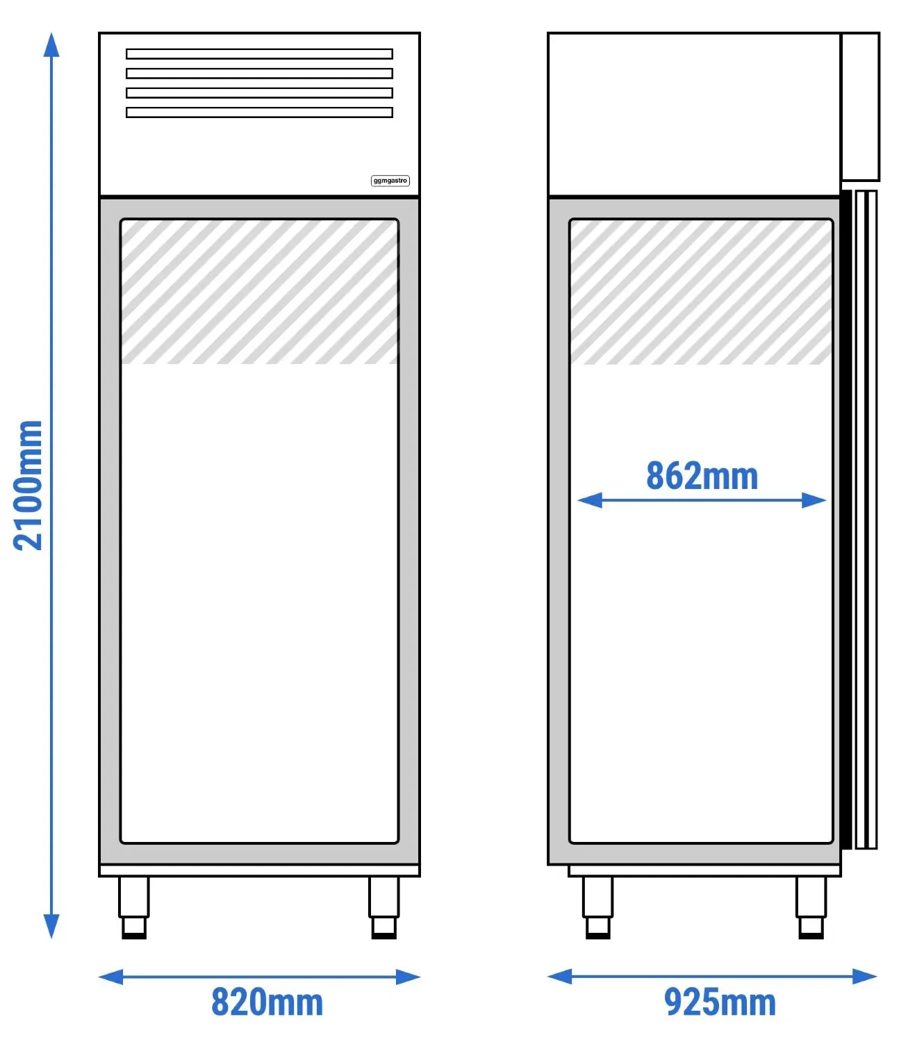 Морозильный шкаф GGM Gastro BTKF892 (Inox) - 9
