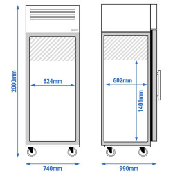 Dulap congelator GGM Gastro BTKG800GND (Inox) Thumb