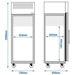Морозильный шкаф GGM Gastro BTKG800GND#PT#07 (Inox) Thumb