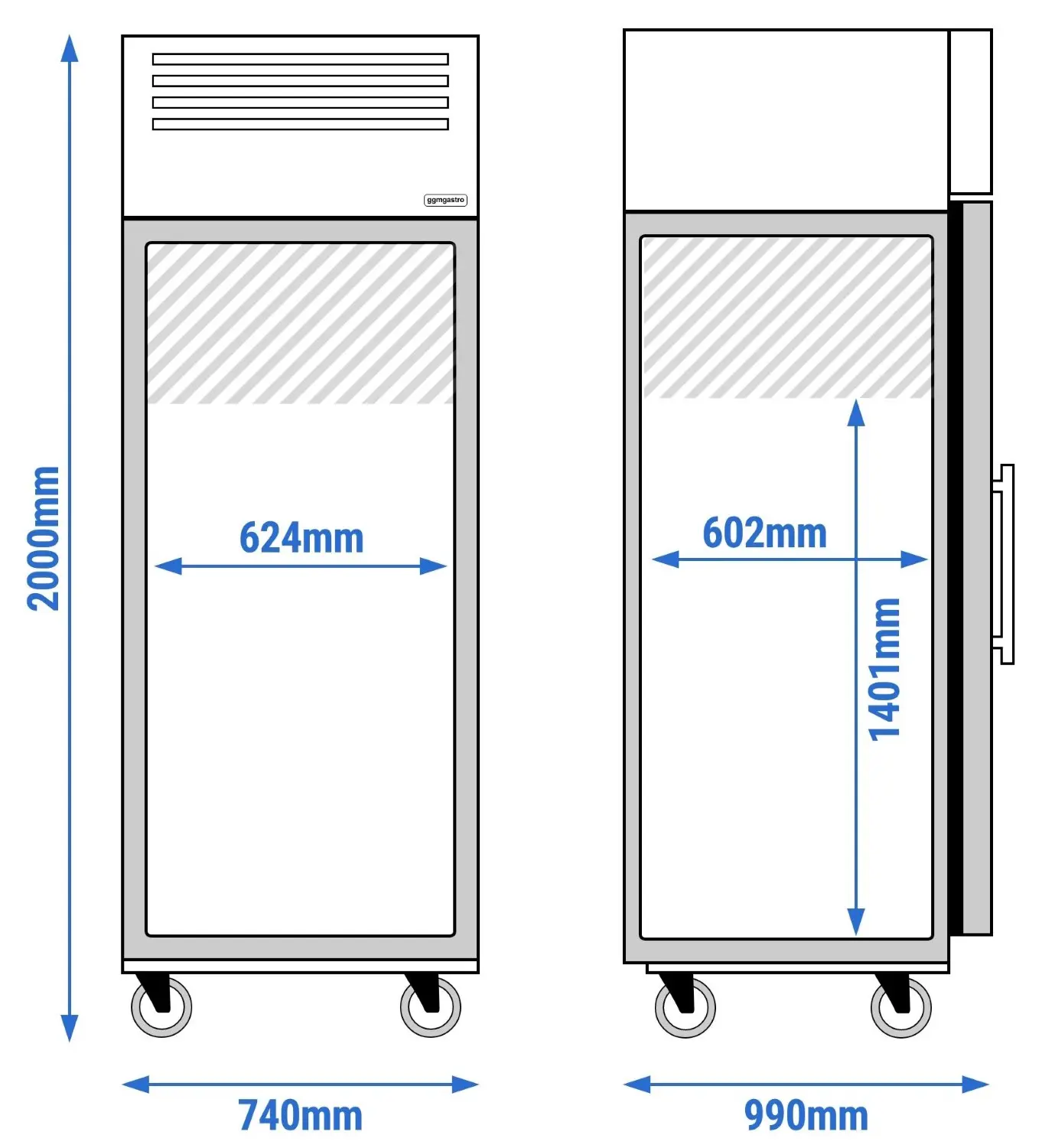 Морозильный шкаф GGM Gastro BTKG800GND#PT#07 (Inox) - 4