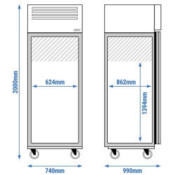 Морозильный шкаф GGM Gastro BTKG800ND (Inox) Thumb