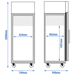 Dulap congelator GGM Gastro ECO BTKG800GND#07 (Inox) Thumb
