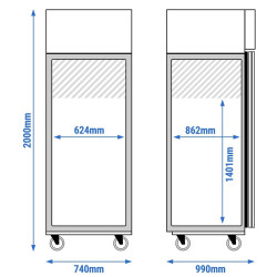 Морозильный шкаф GGM Gastro ECO BTKG800ND#07 (Inox) Thumb