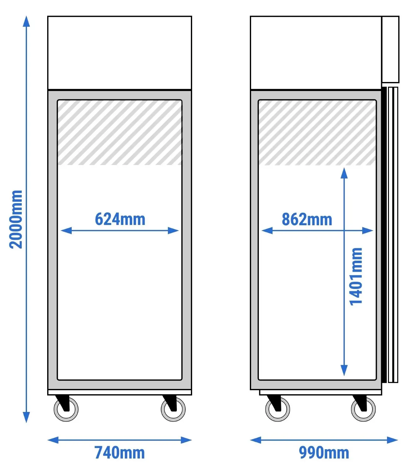 Морозильный шкаф GGM Gastro ECO BTKG800ND#07 (Inox) - 7