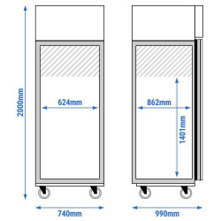 Dulap congelator GGM Gastro ECO BTKG800ND#PT#07 (Inox) Thumb