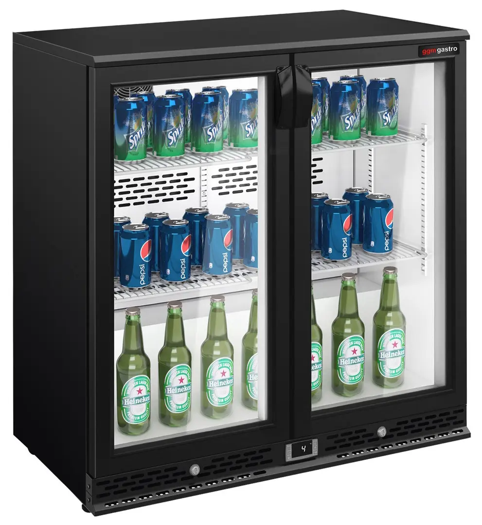 Барная холодильная витрина GGM Gastro BGI220 (Black)
