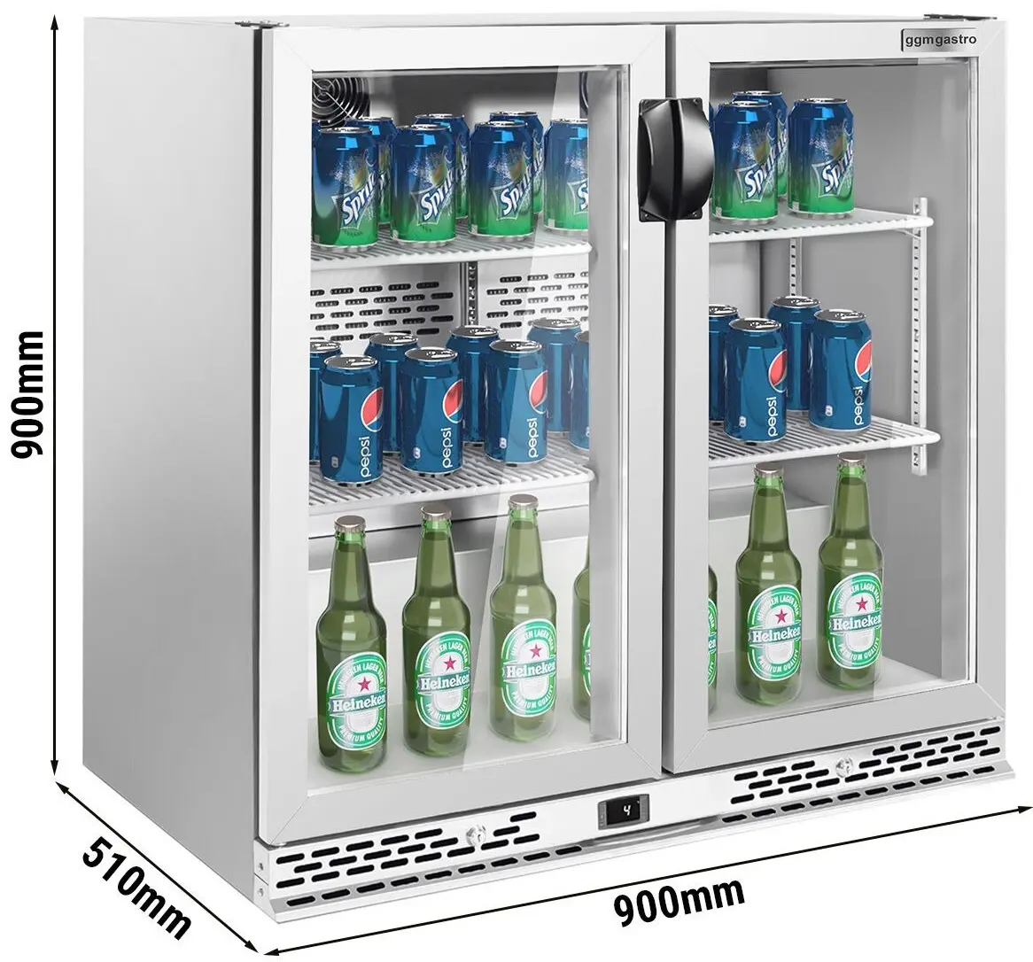 Vitrina frigorifica de bar GGM Gastro BGI220E (Inox) - 4