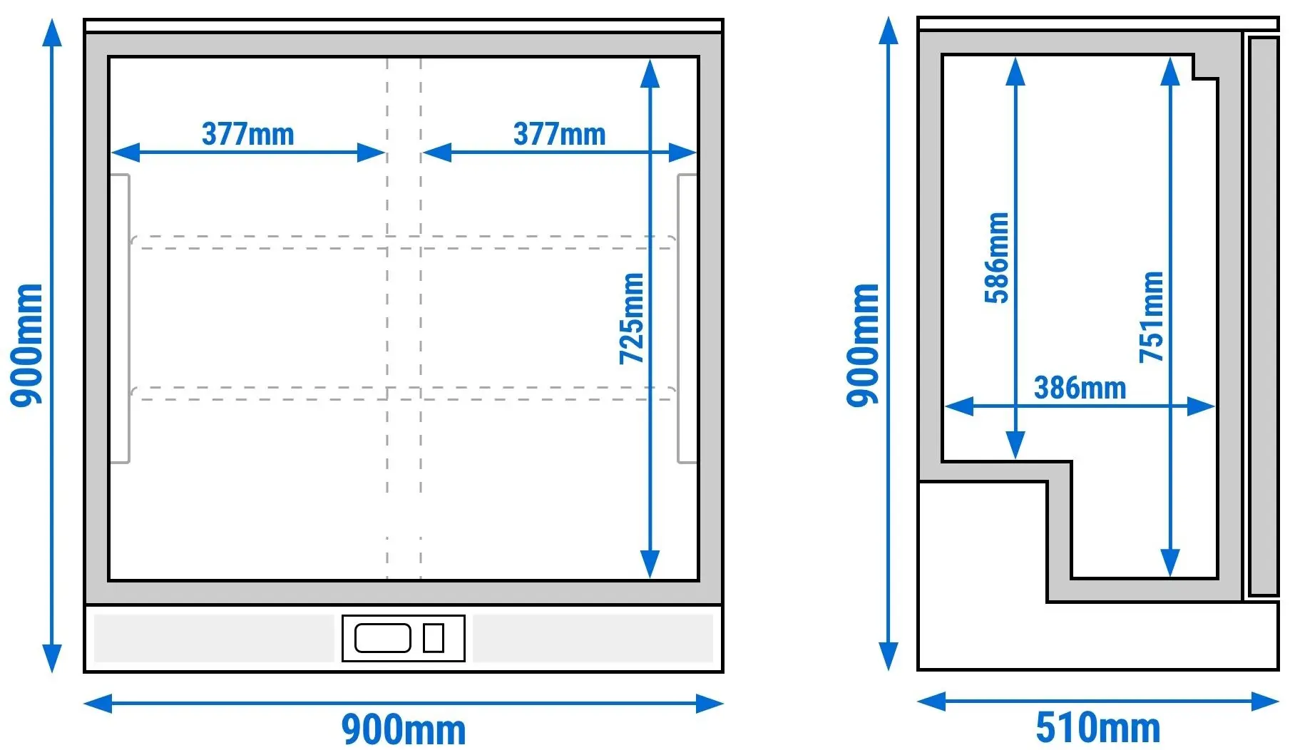 Vitrina frigorifica de bar GGM Gastro BGI220E (Inox) - 5