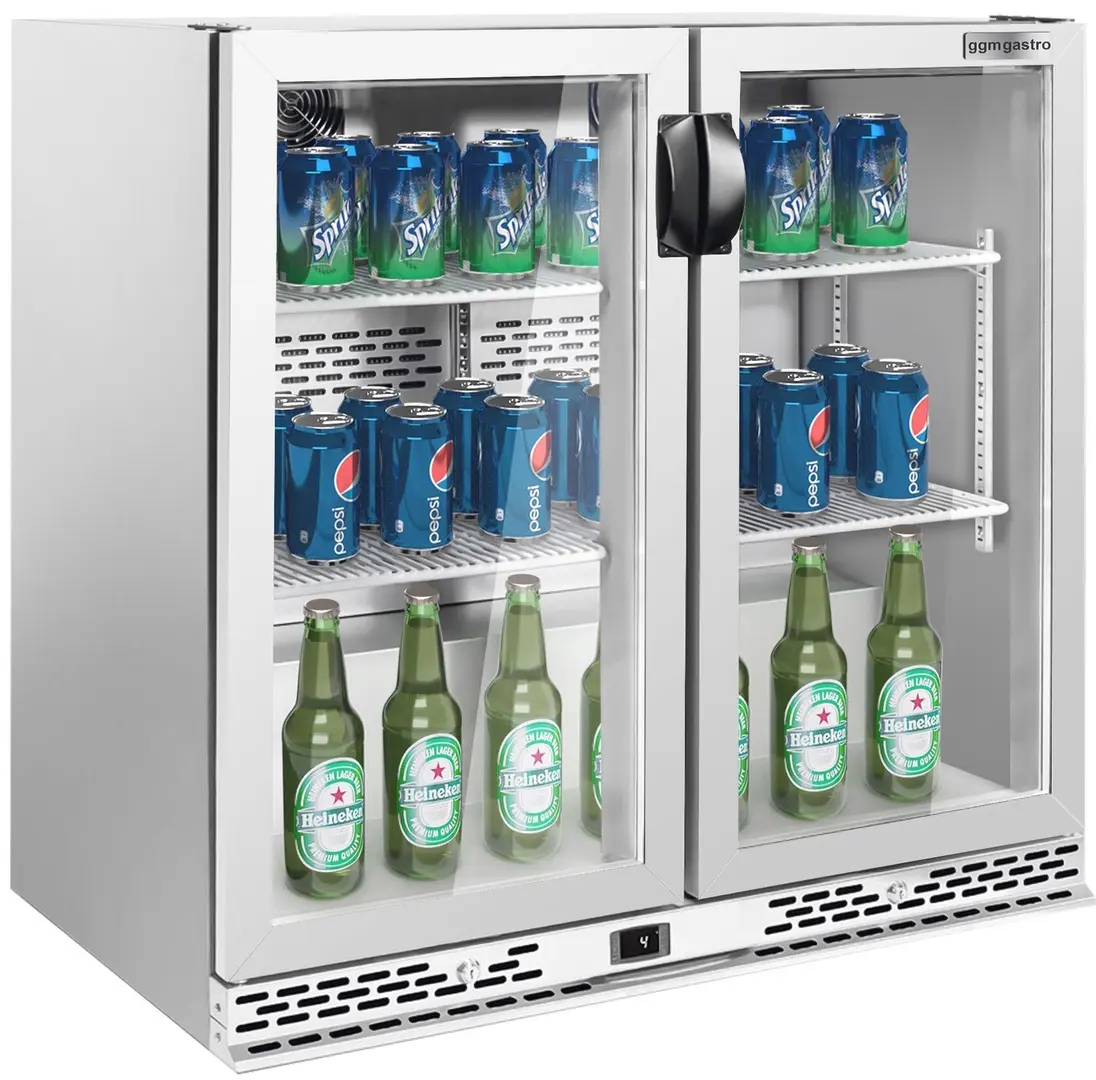 Vitrina frigorifica de bar GGM Gastro BGI220E (Inox)