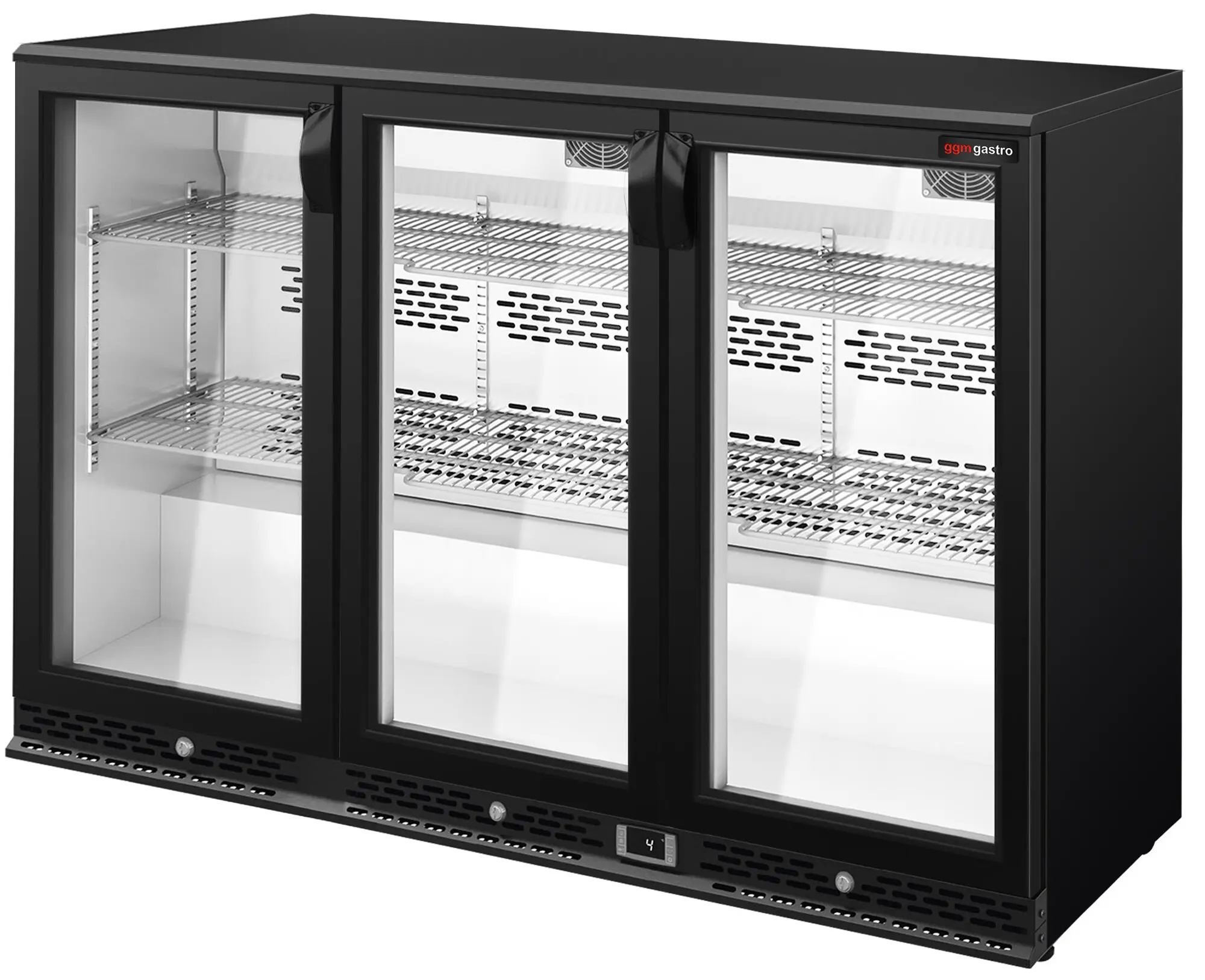 Барная холодильная витрина GGM Gastro BGI330 (Black) - 3