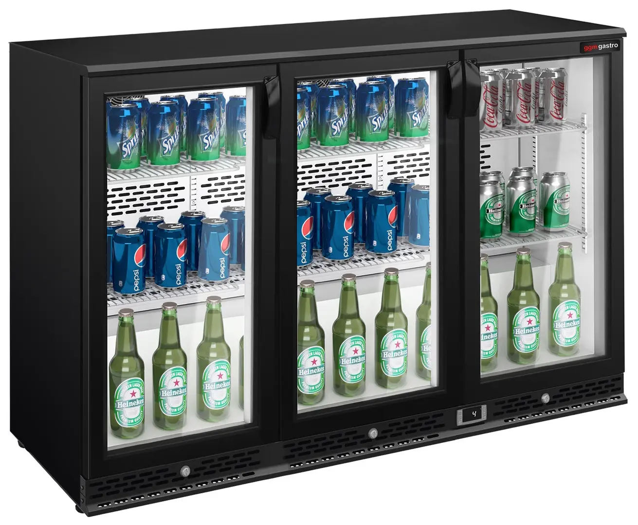 Барная холодильная витрина GGM Gastro BGI330 (Black)