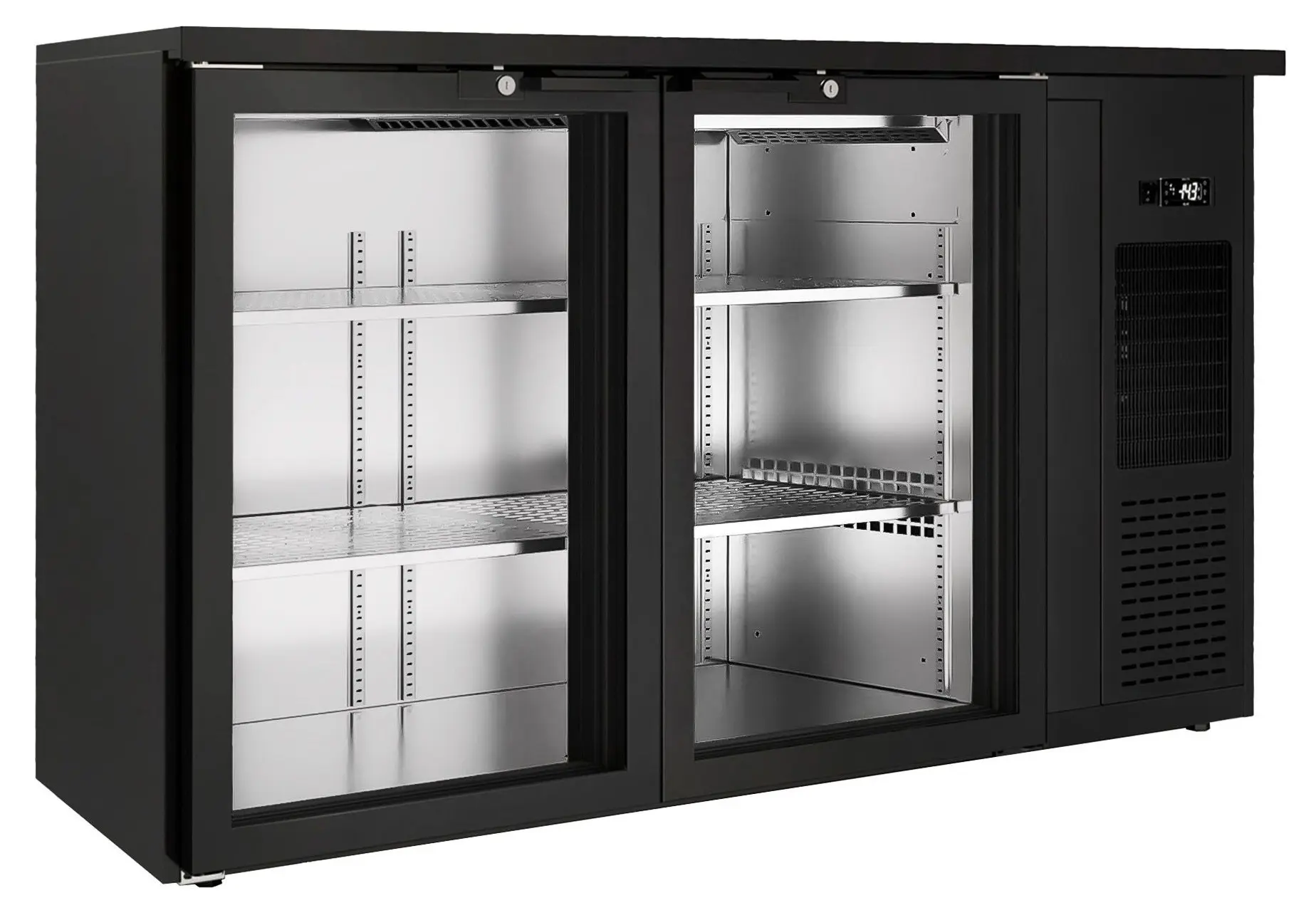 Барная холодильная витрина GGM Gastro BGKGFA2N (Black) - 2
