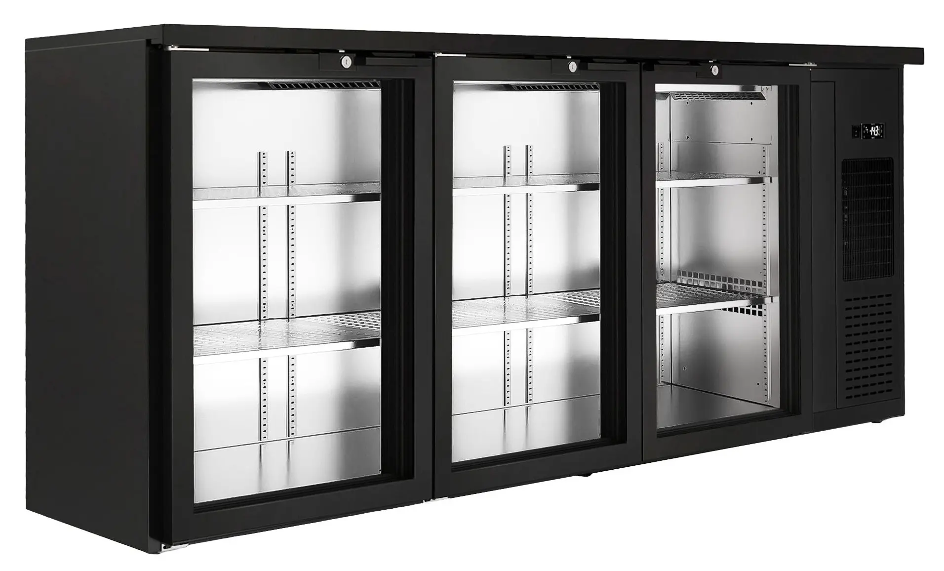 Барная холодильная витрина GGM Gastro BGKGFA3N (Black) - 2