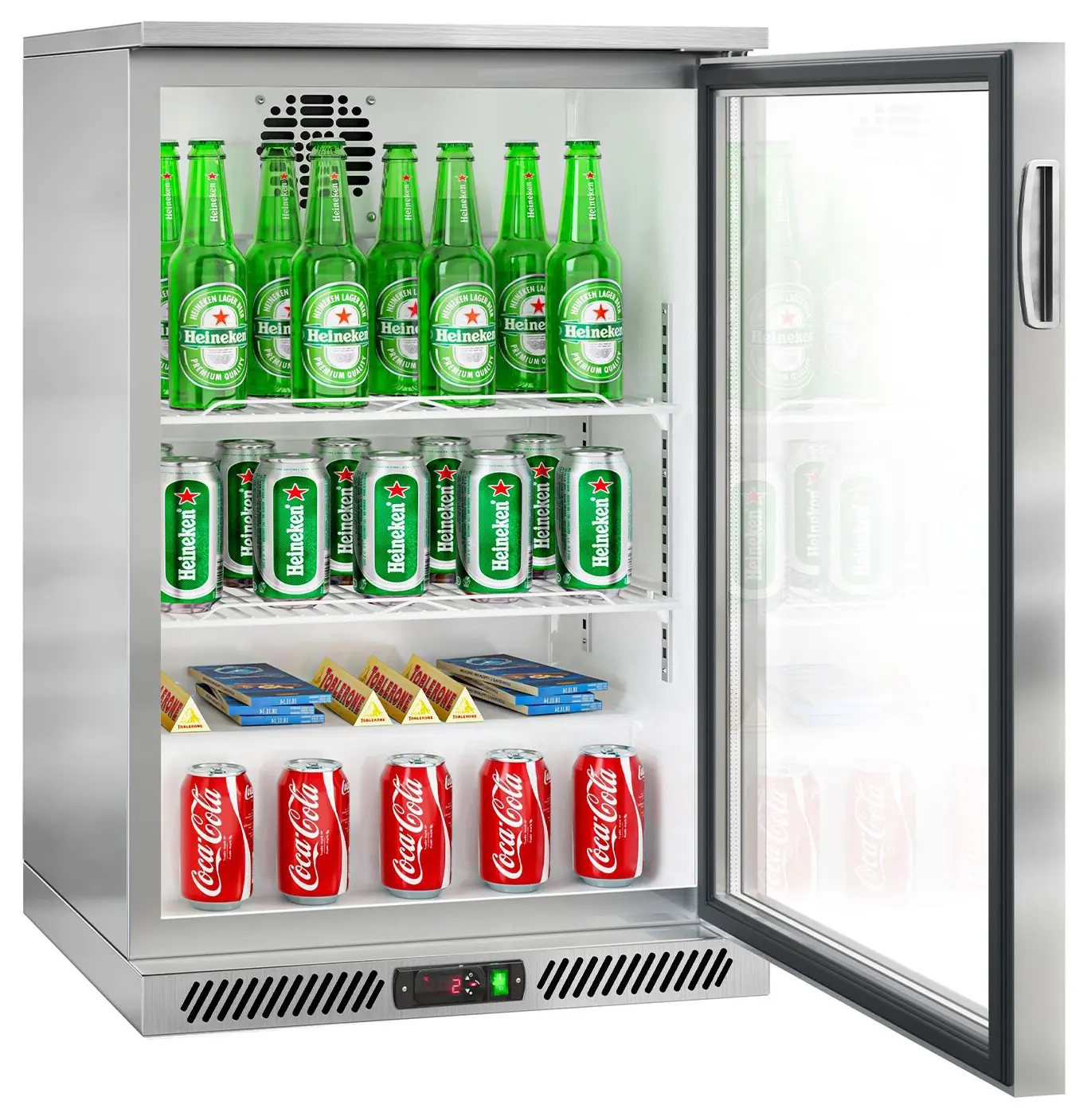 Барная холодильная витрина GGM Gastro BKG605EN (Inox) - 2
