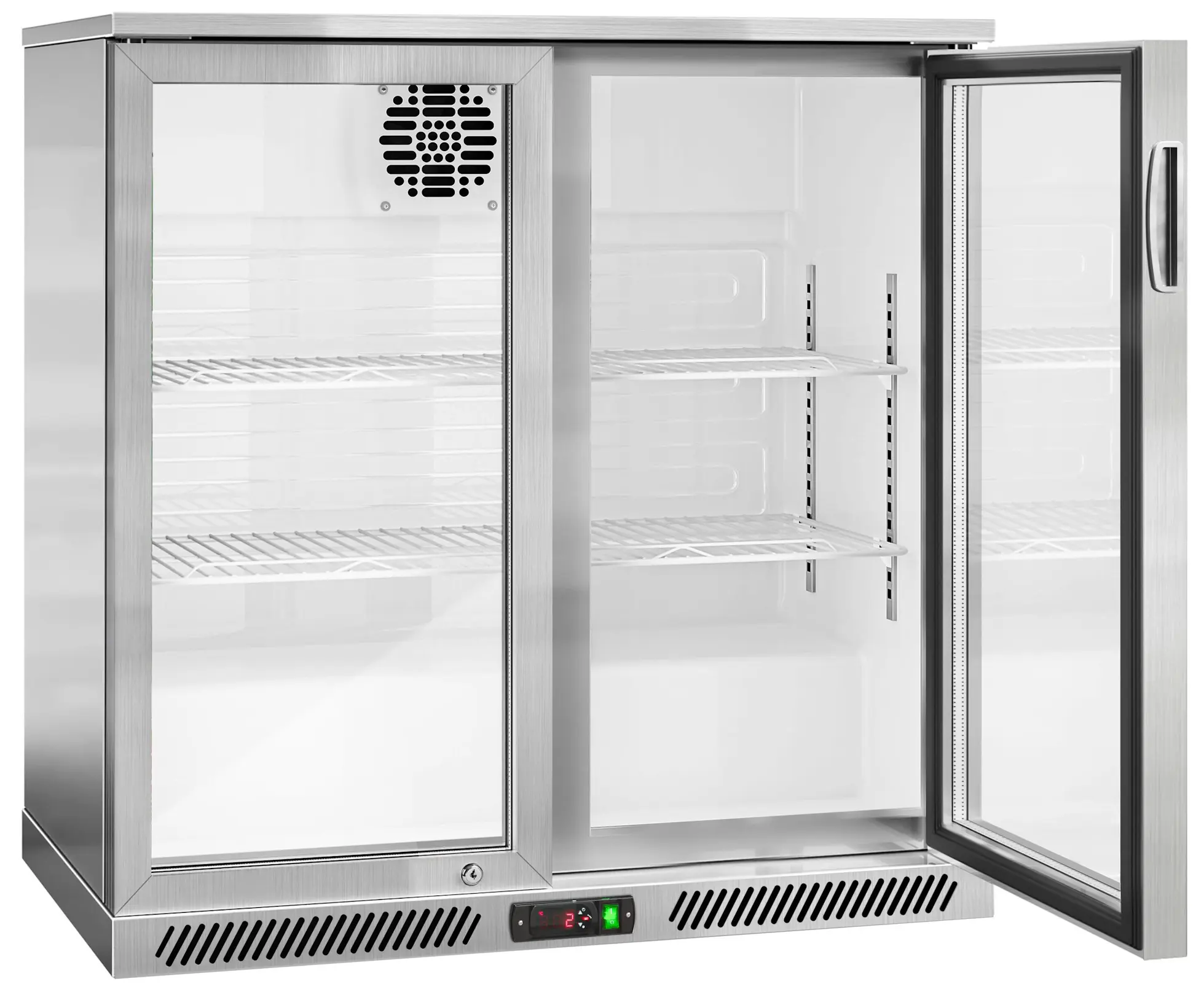 Барная холодильная витрина GGM Gastro BKG905EN (Inox) - 4