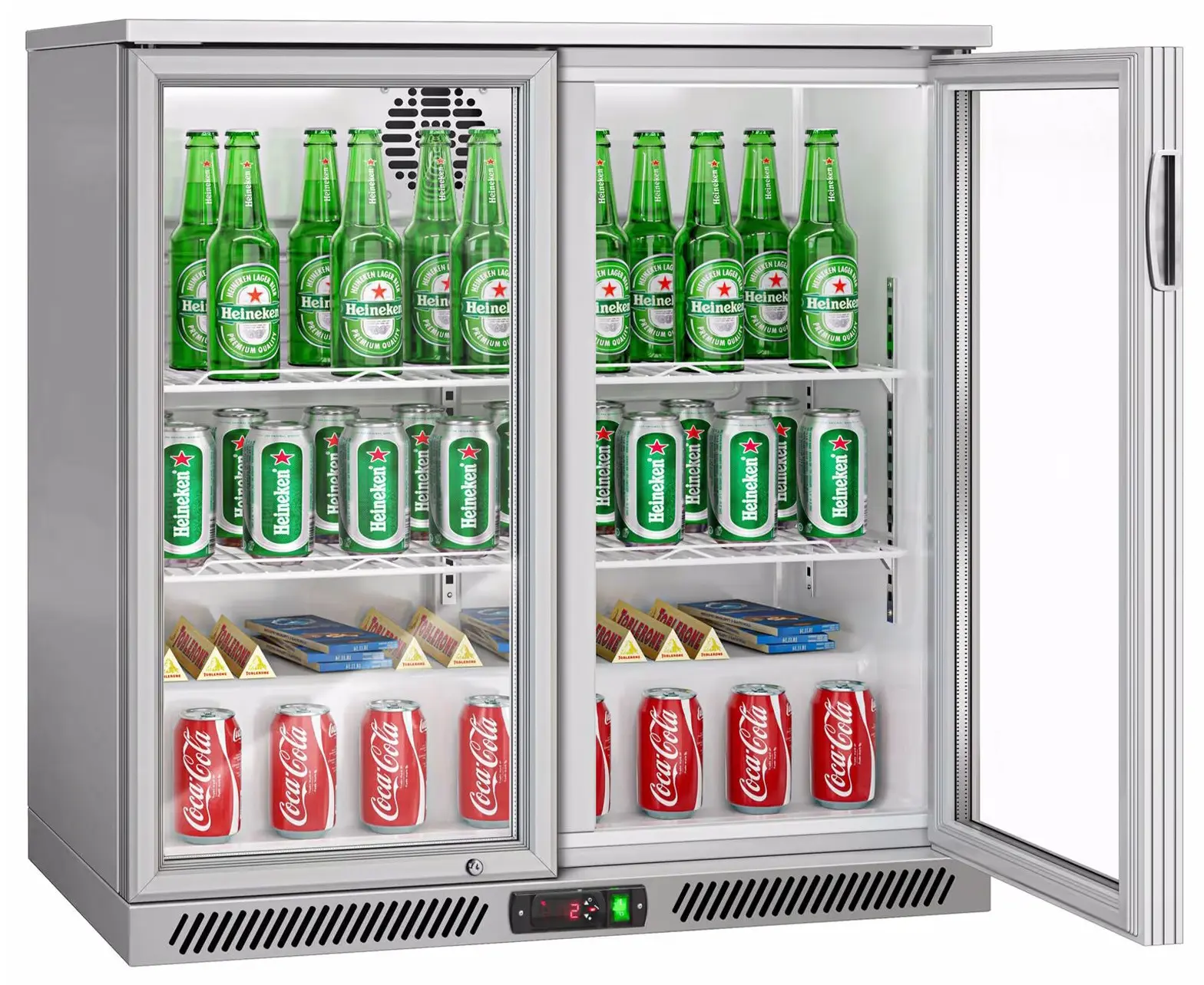 Vitrina frigorifica de bar GGM Gastro BKTG220EN (Inox) - 2