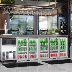Vitrina frigorifica de bar GGM Gastro BKTG220EN (Inox) Thumb