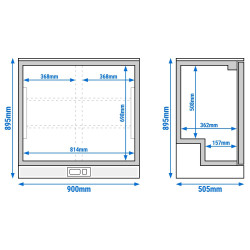 Vitrina frigorifica de bar GGM Gastro BKTG220EN (Inox) Thumb