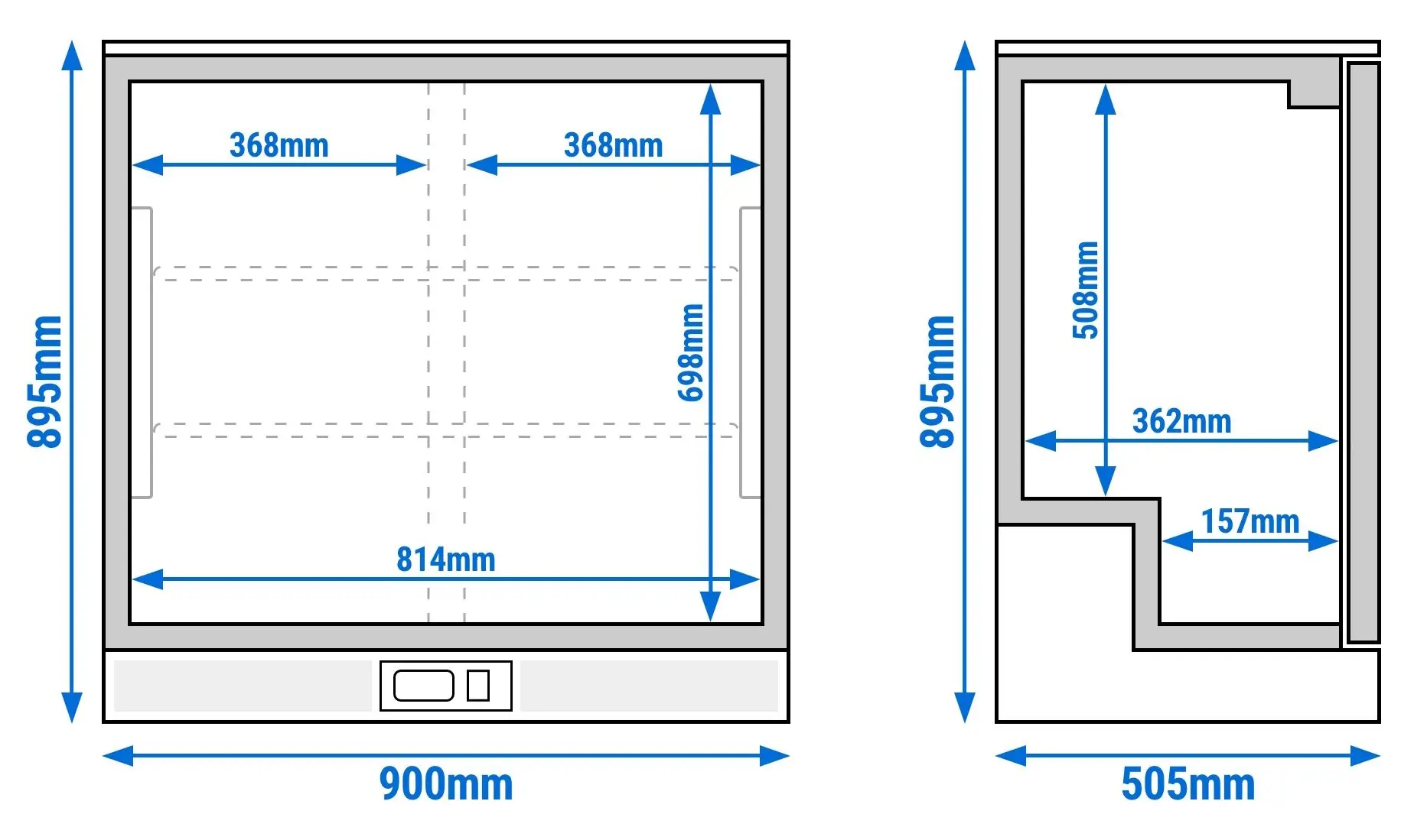 Vitrina frigorifica de bar GGM Gastro BKTG220EN (Inox) - 12