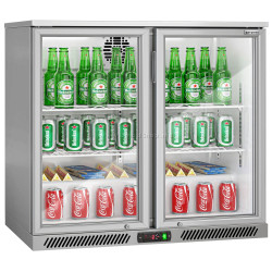 Vitrina frigorifica de bar GGM Gastro BKTG220EN (Inox)