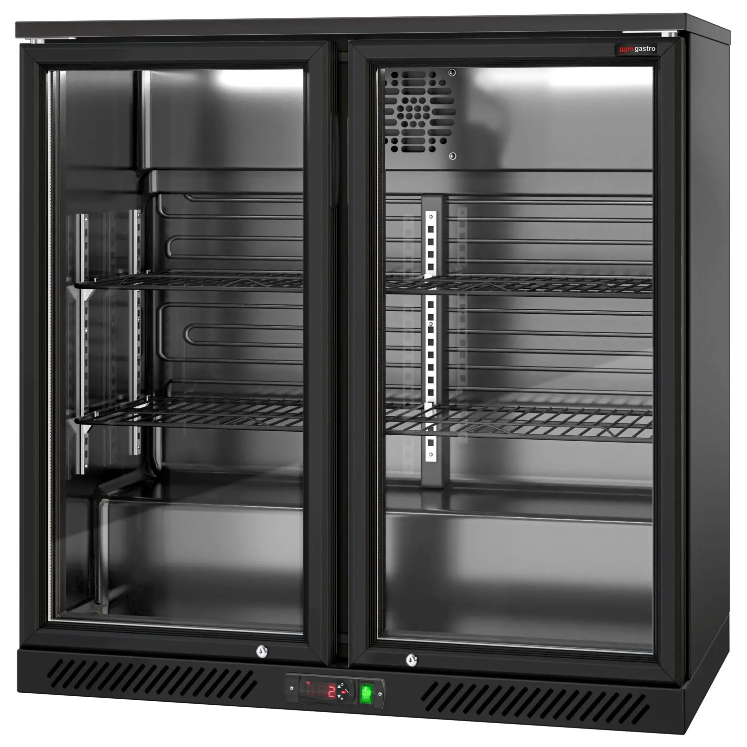 Барная холодильная витрина GGM Gastro BKTG220SN (Black) - 5