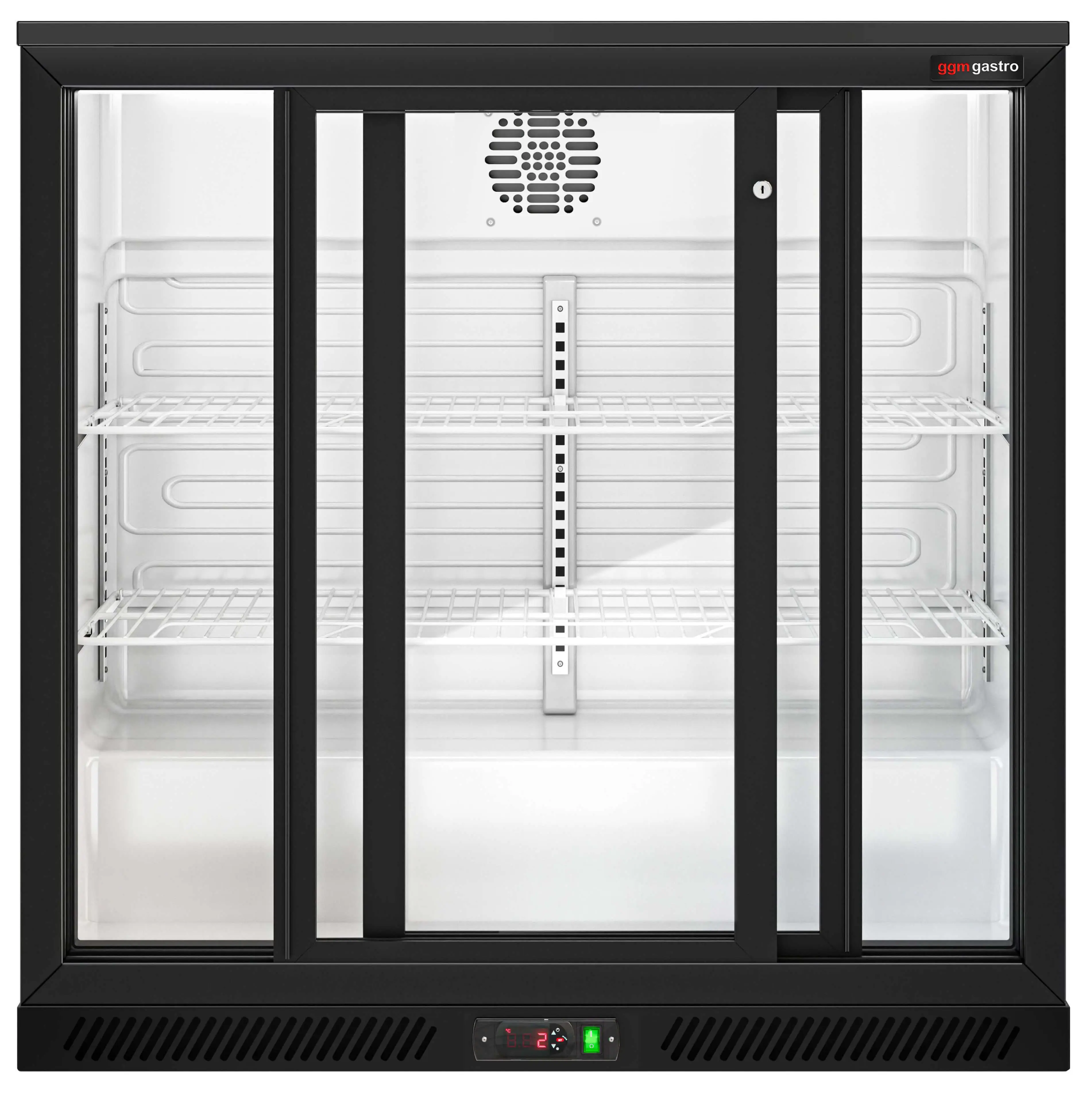 Барная холодильная витрина GGM Gastro BKTG220SSN (Black) - 3
