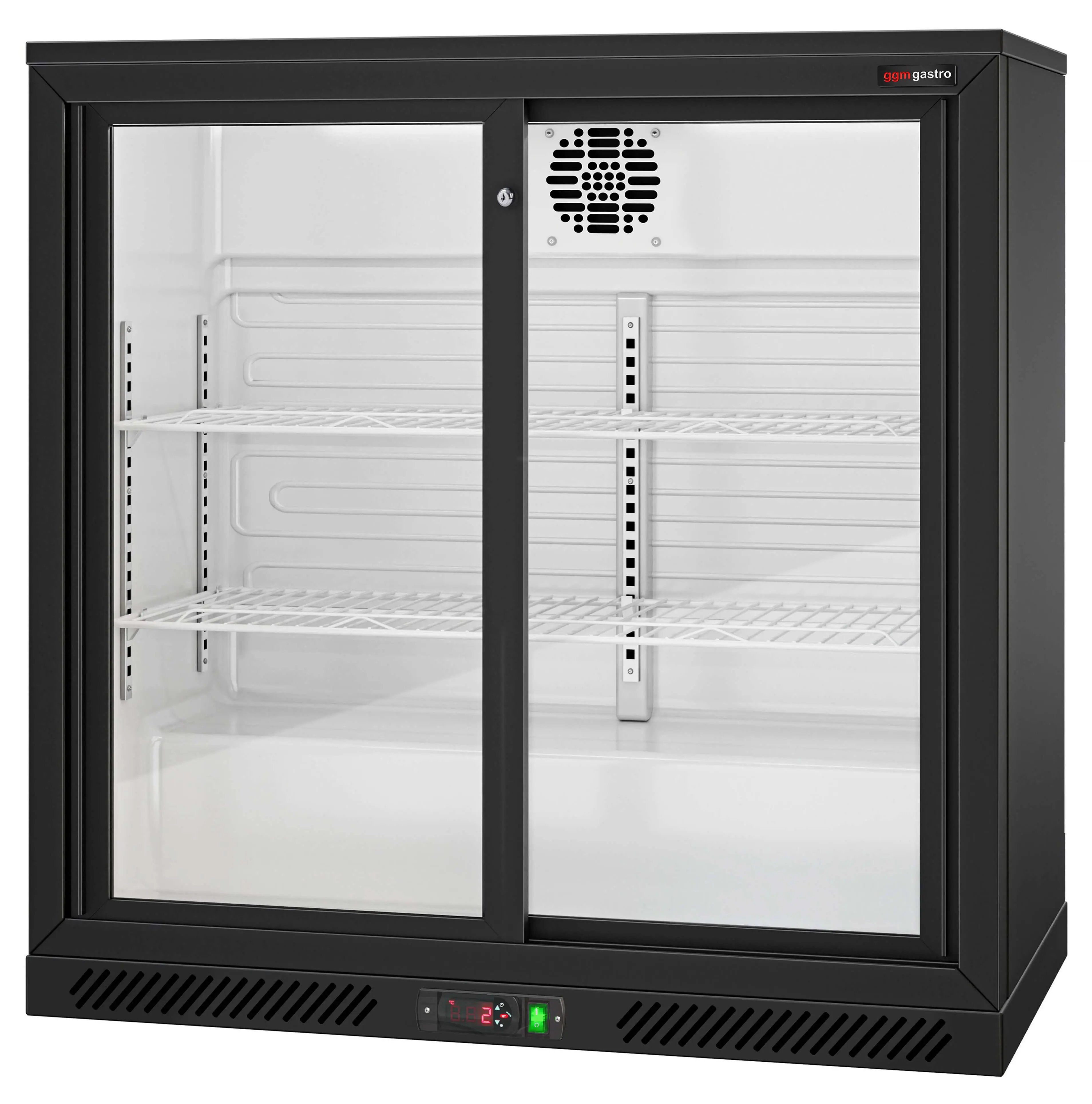 Барная холодильная витрина GGM Gastro BKTG220SSN (Black) - 4