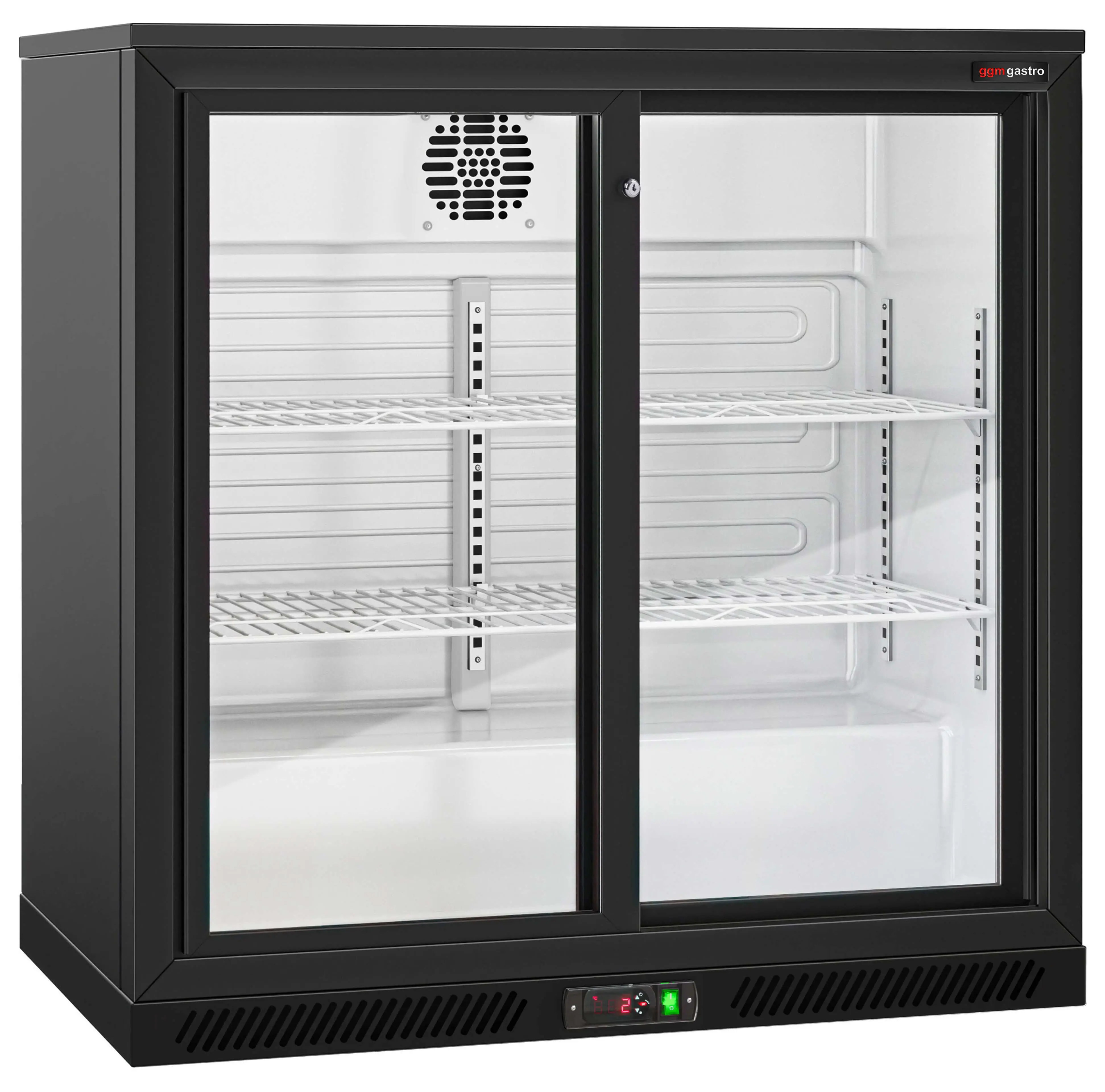 Барная холодильная витрина GGM Gastro BKTG220SSN (Black) - 5