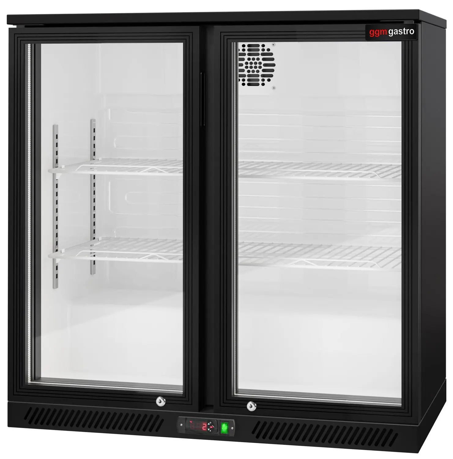 Барная холодильная витрина GGM Gastro BKTG2SN (Black) - 6