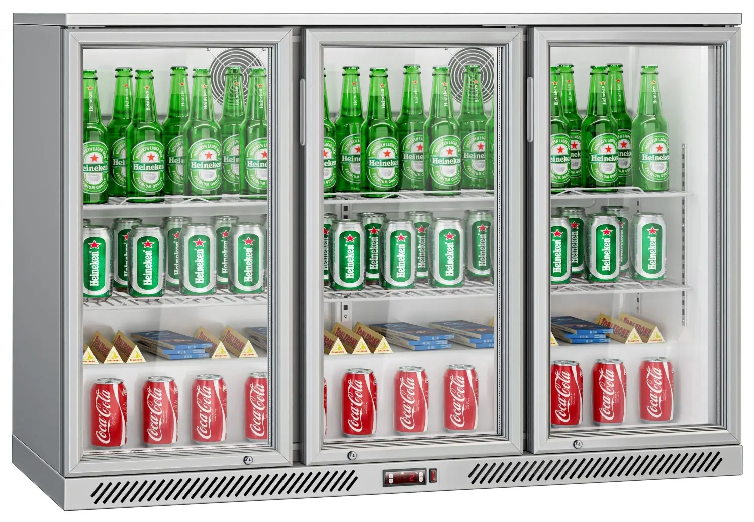 Барная холодильная витрина GGM Gastro BKTG320ENN (Inox)