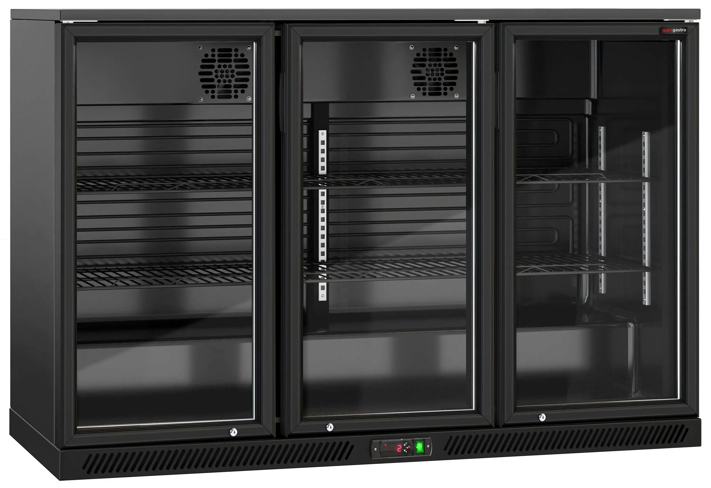 Барная холодильная витрина GGM Gastro BKTG320SNN (Black) - 3