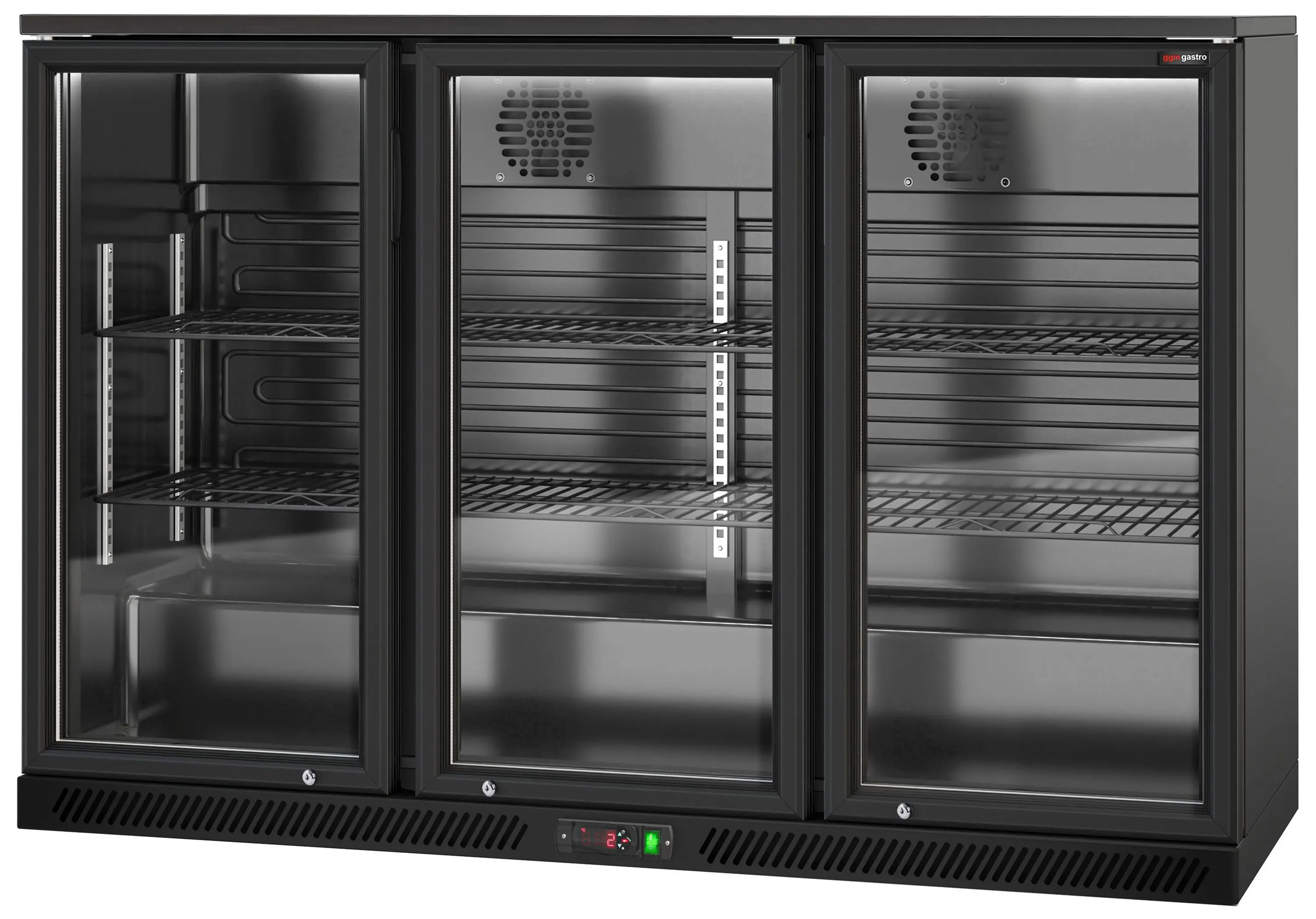 Барная холодильная витрина GGM Gastro BKTG320SNN (Black) - 5