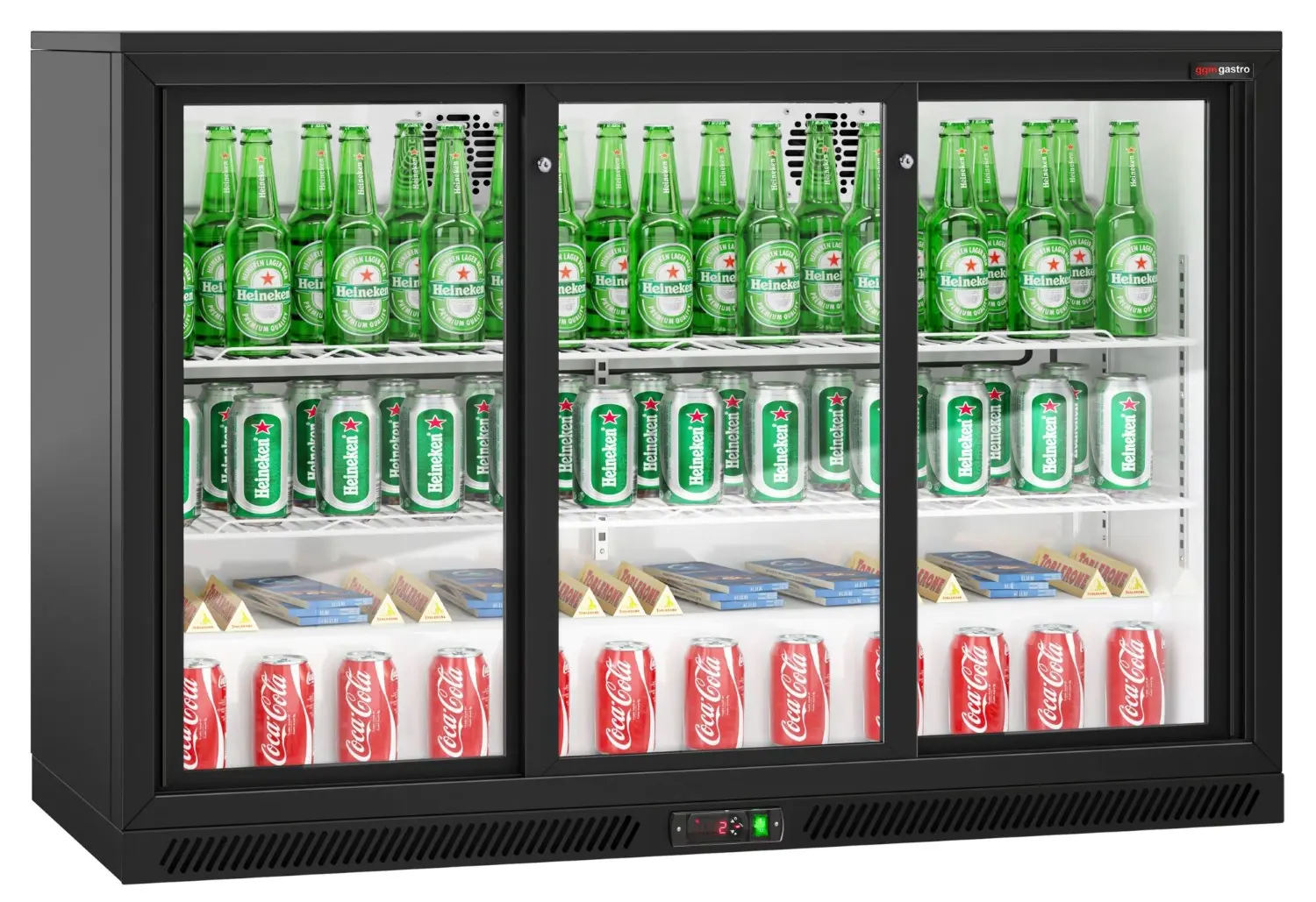 Барная холодильная витрина GGM Gastro BKTG320SSNN (Black) - 2