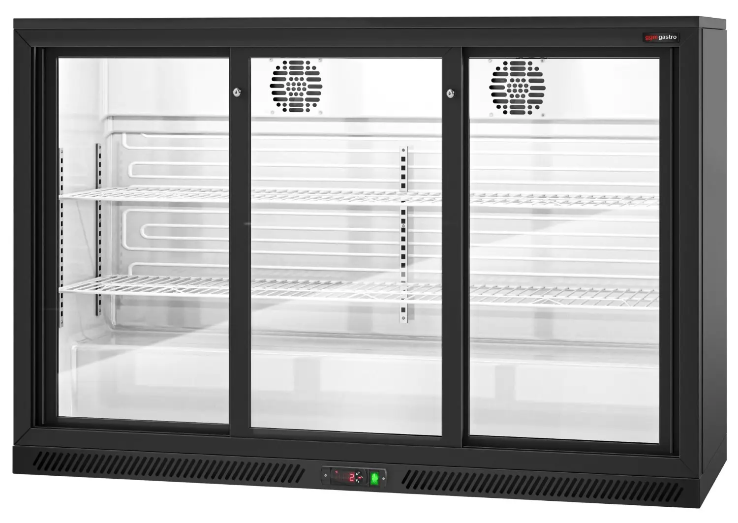 Барная холодильная витрина GGM Gastro BKTG320SSNN (Black) - 3