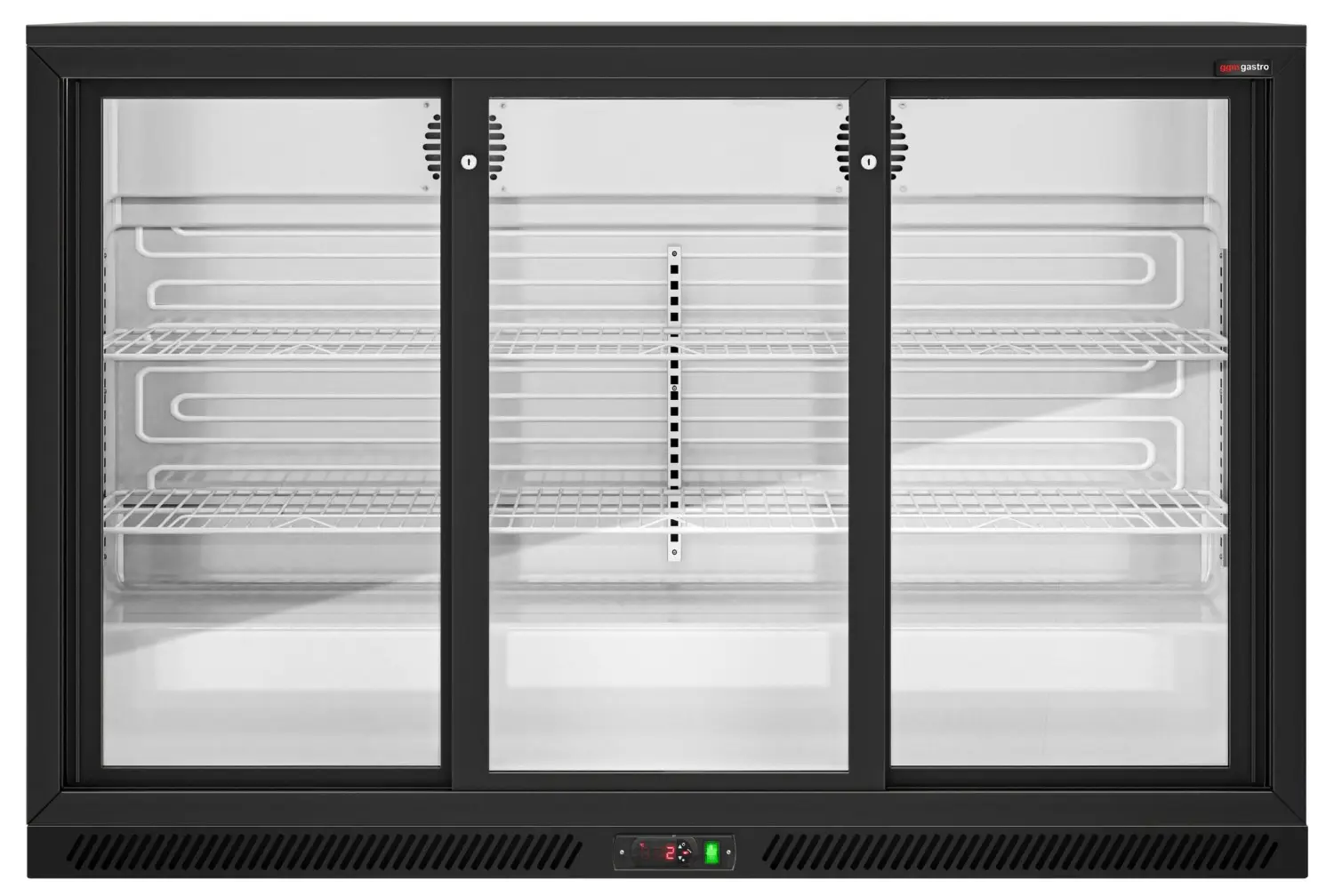 Барная холодильная витрина GGM Gastro BKTG320SSNN (Black) - 4