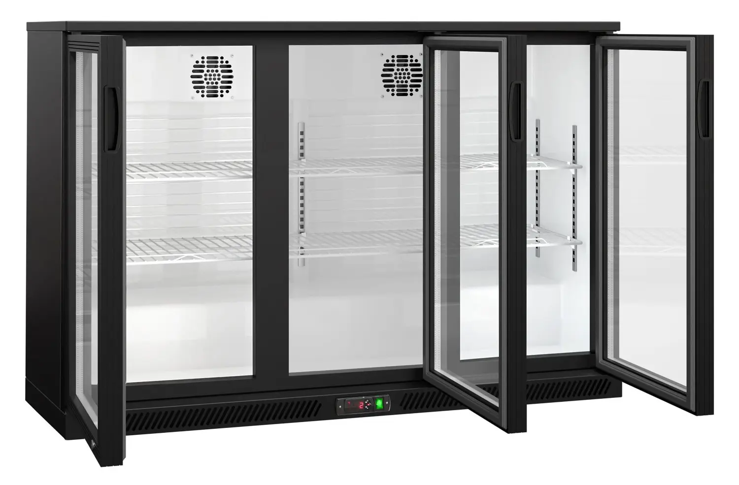Барная холодильная витрина GGM Gastro BKTG3SNN (Black) - 4