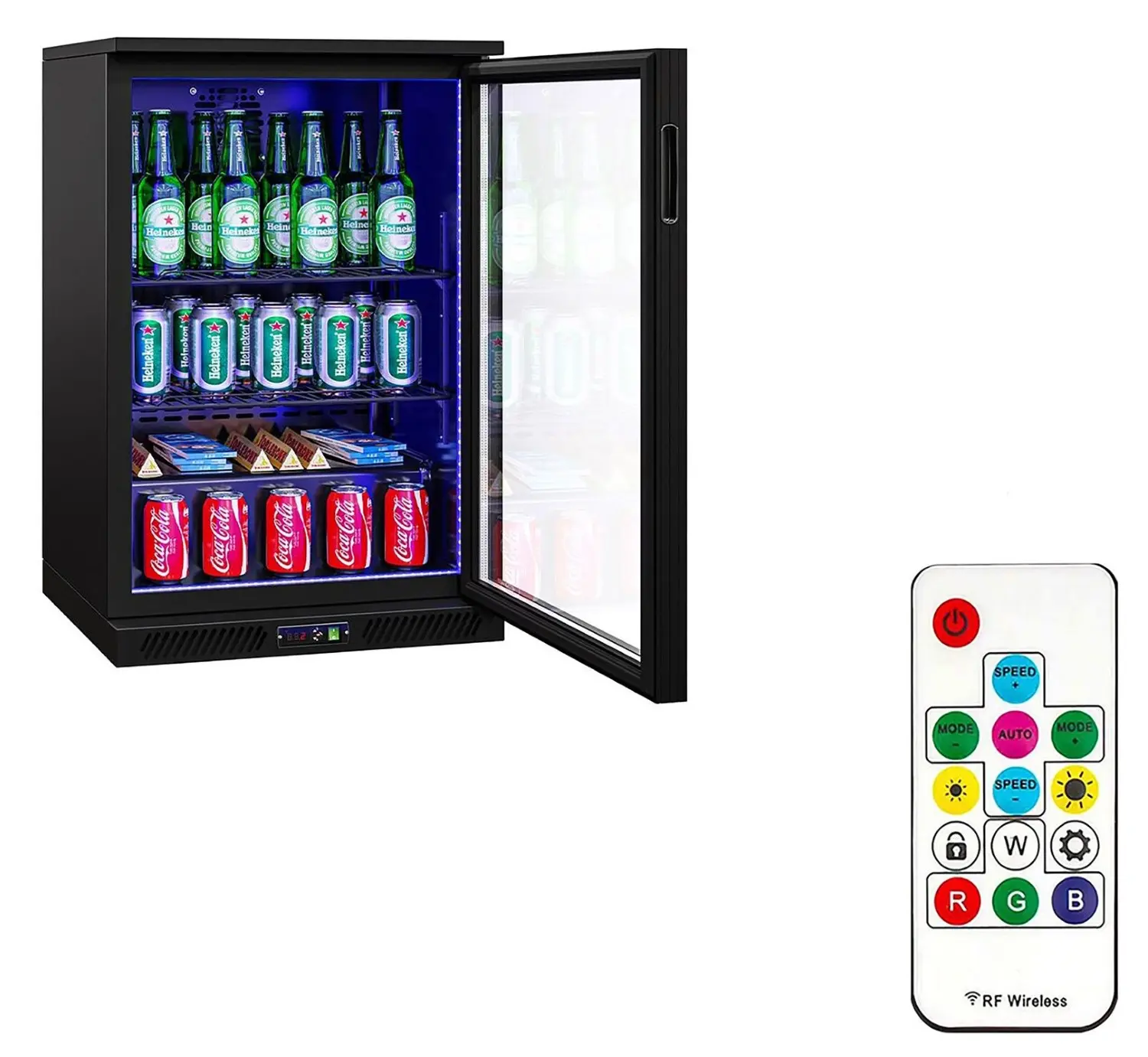 Барная холодильная витрина GGM Gastro BKTLG1SN RGB (Black) - 11