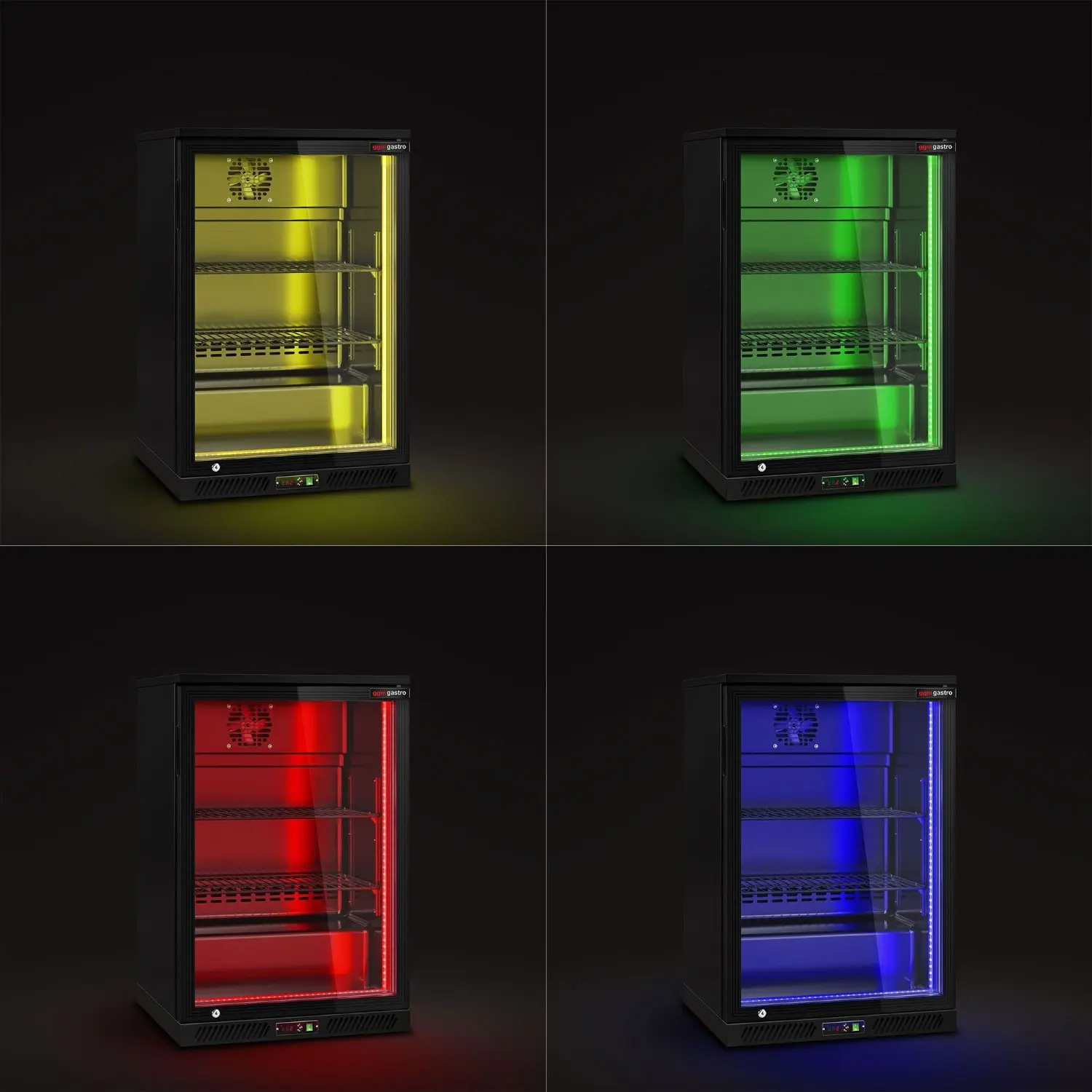 Барная холодильная витрина GGM Gastro BKTLG1SN RGB (Black) - 13