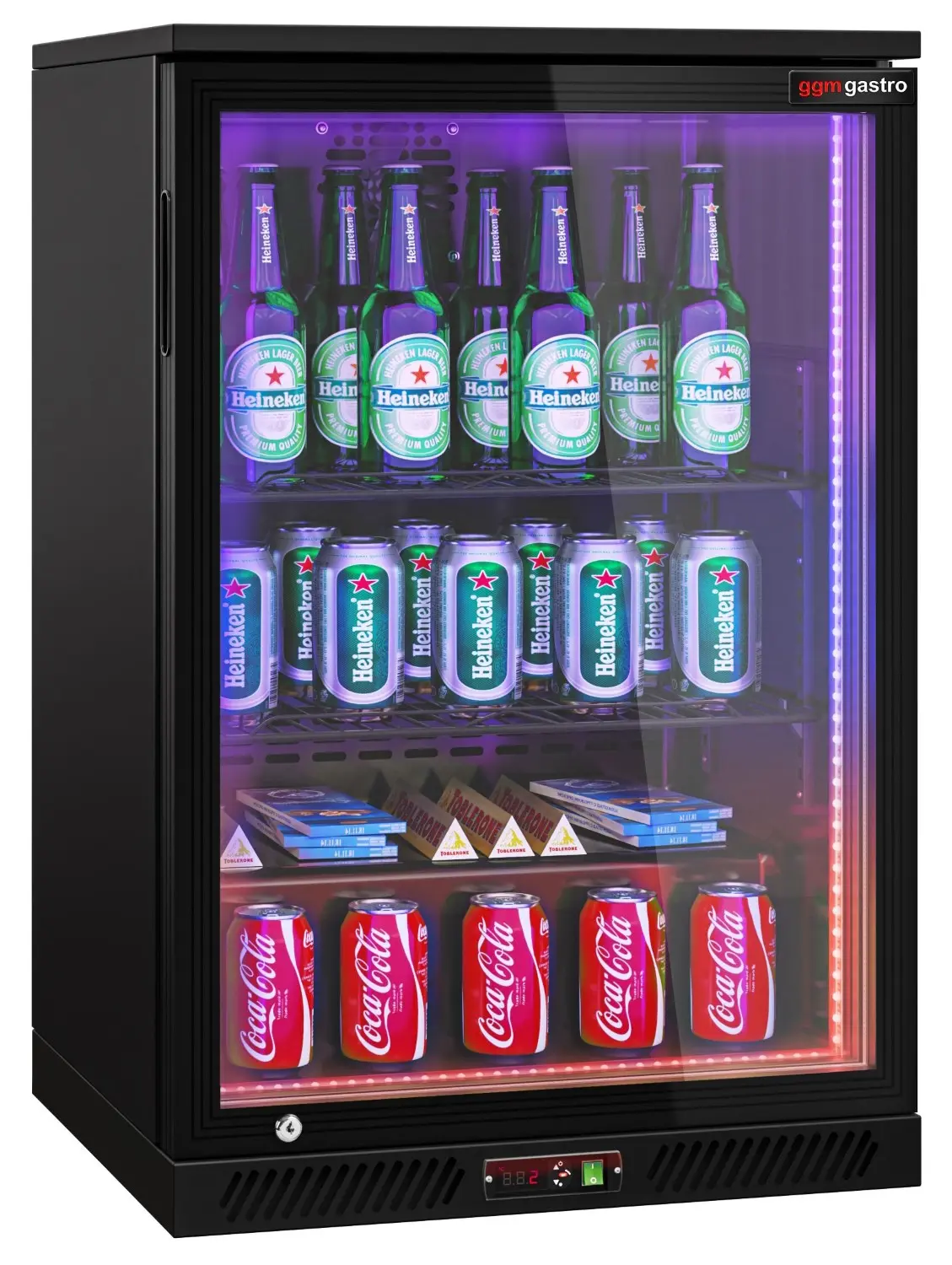 Барная холодильная витрина GGM Gastro BKTLG1SN RGB (Black)