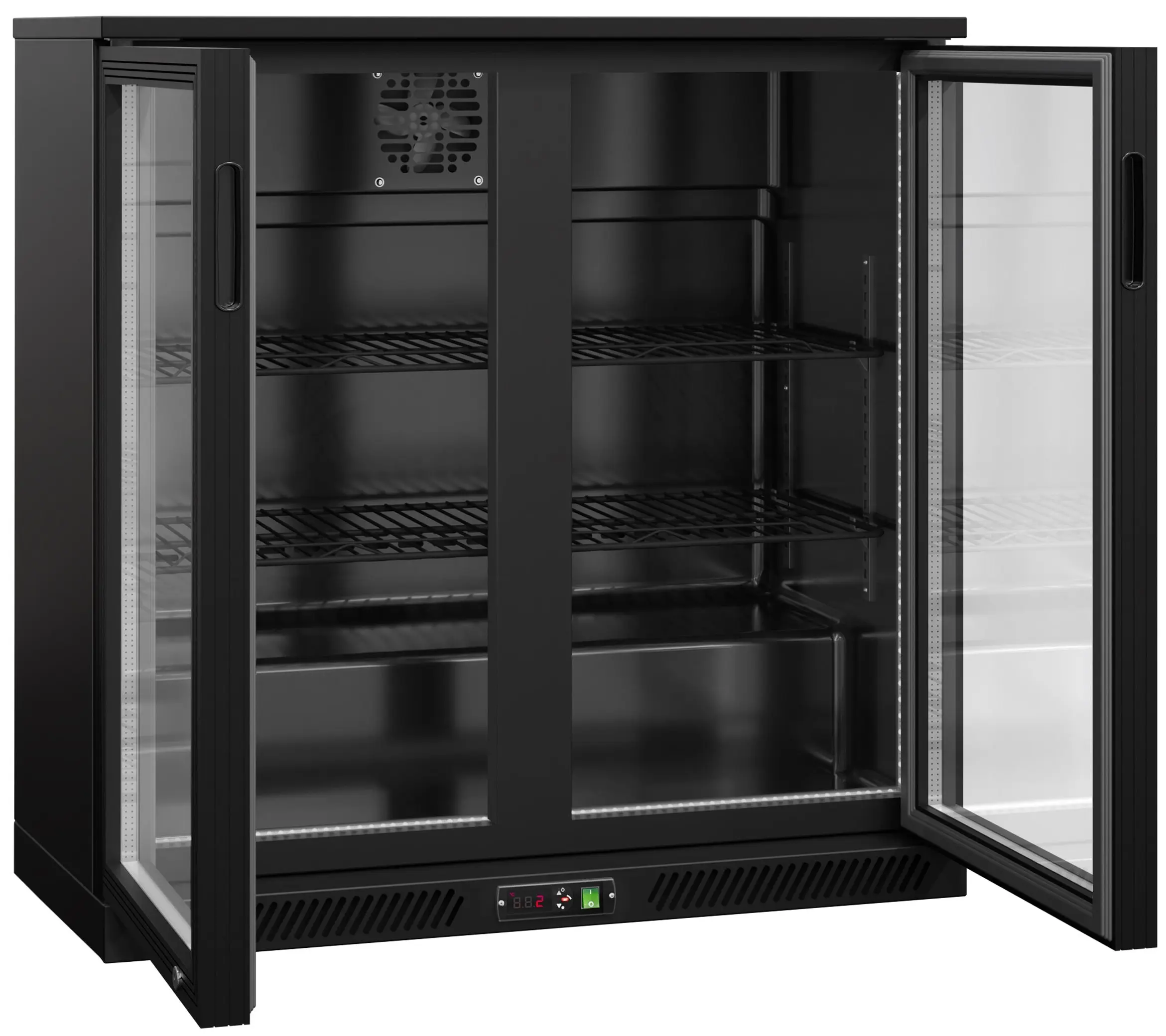 Барная холодильная витрина GGM Gastro BKTLG220SN RGB (Black) - 2