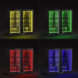 Барная холодильная витрина GGM Gastro BKTLG220SN RGB (Black) Thumb