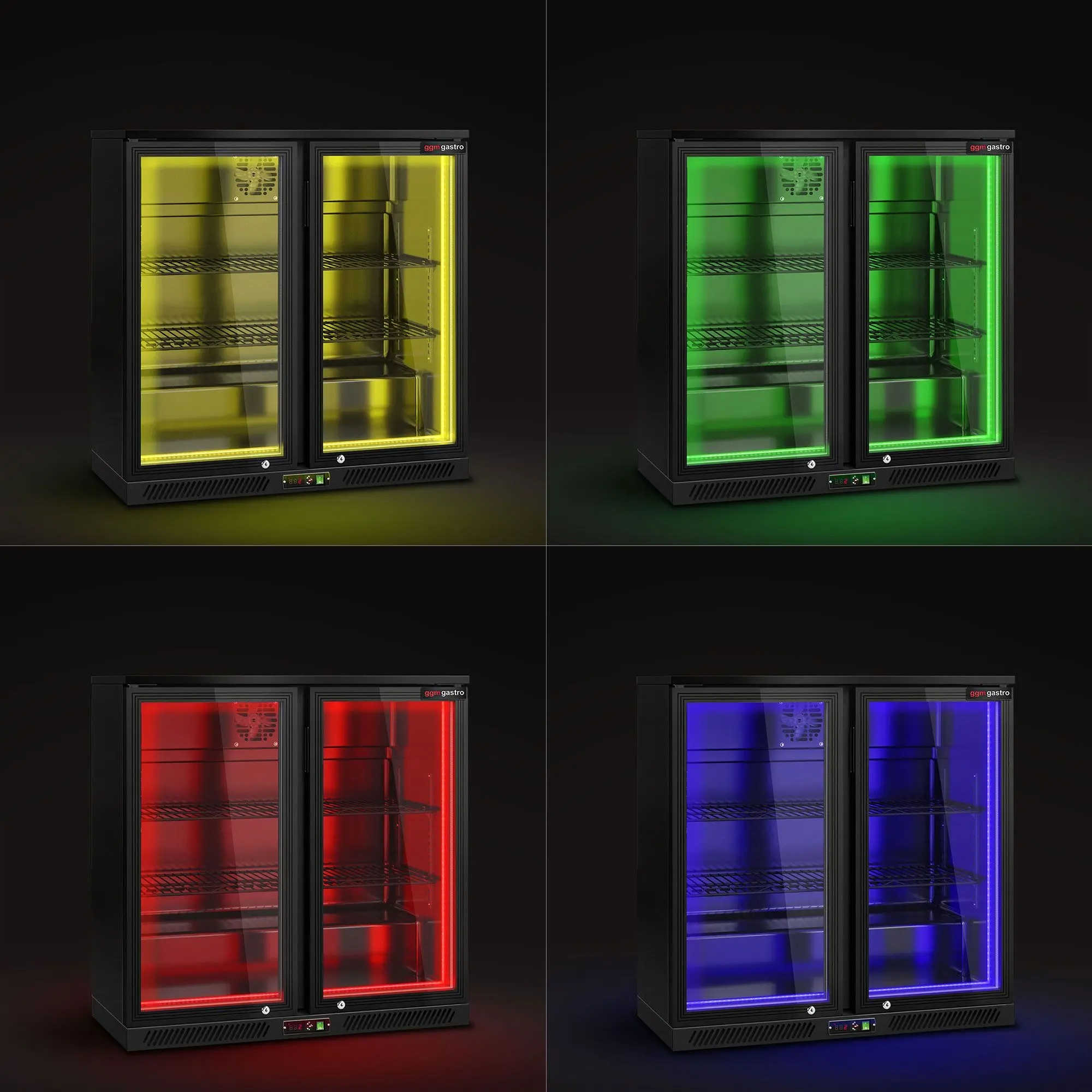 Барная холодильная витрина GGM Gastro BKTLG220SN RGB (Black) - 12