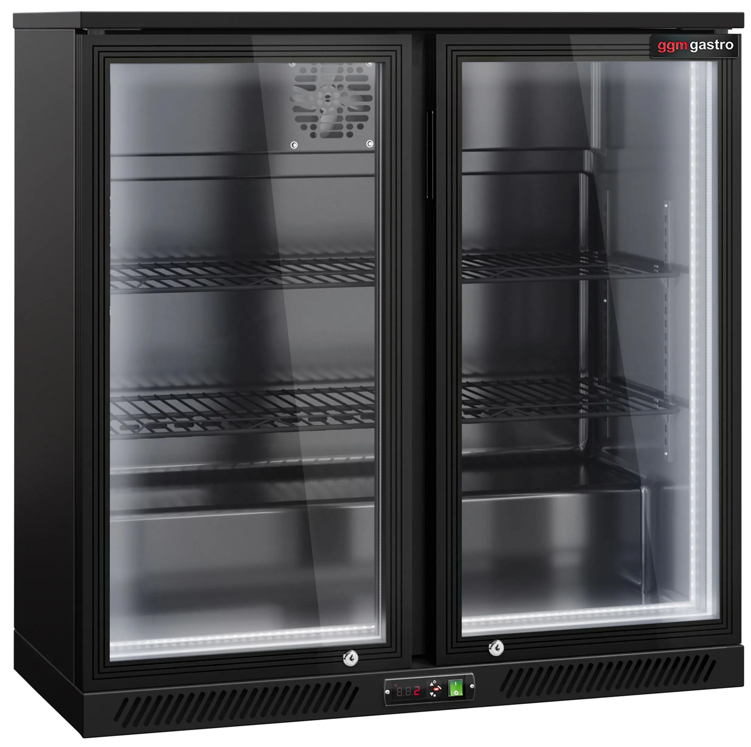 Барная холодильная витрина GGM Gastro BKTLG220SN RGB (Black) - 3