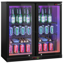 Барная холодильная витрина GGM Gastro BKTLG220SN RGB (Black)
