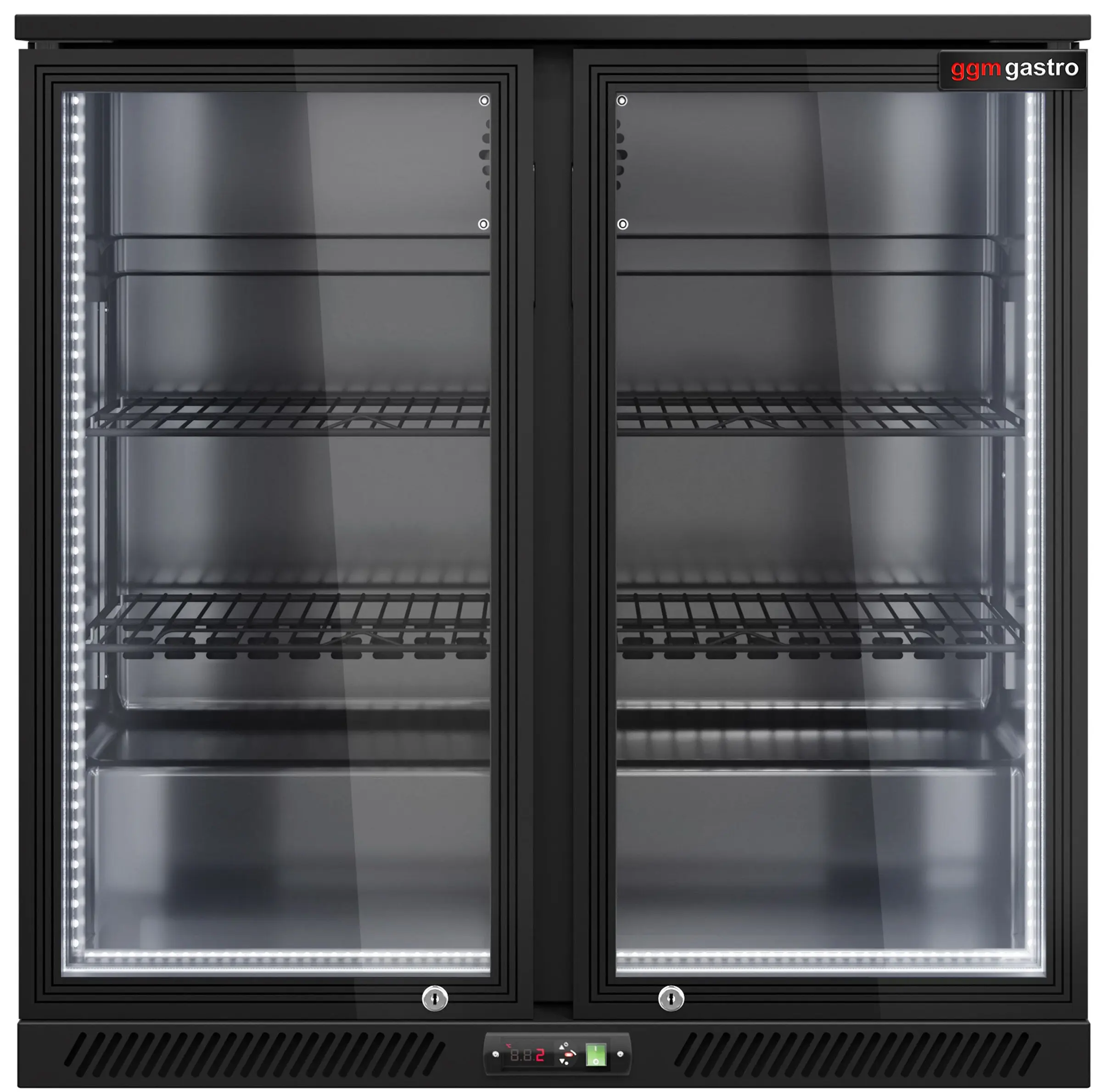 Барная холодильная витрина GGM Gastro BKTLG220SN RGB (Black) - 4