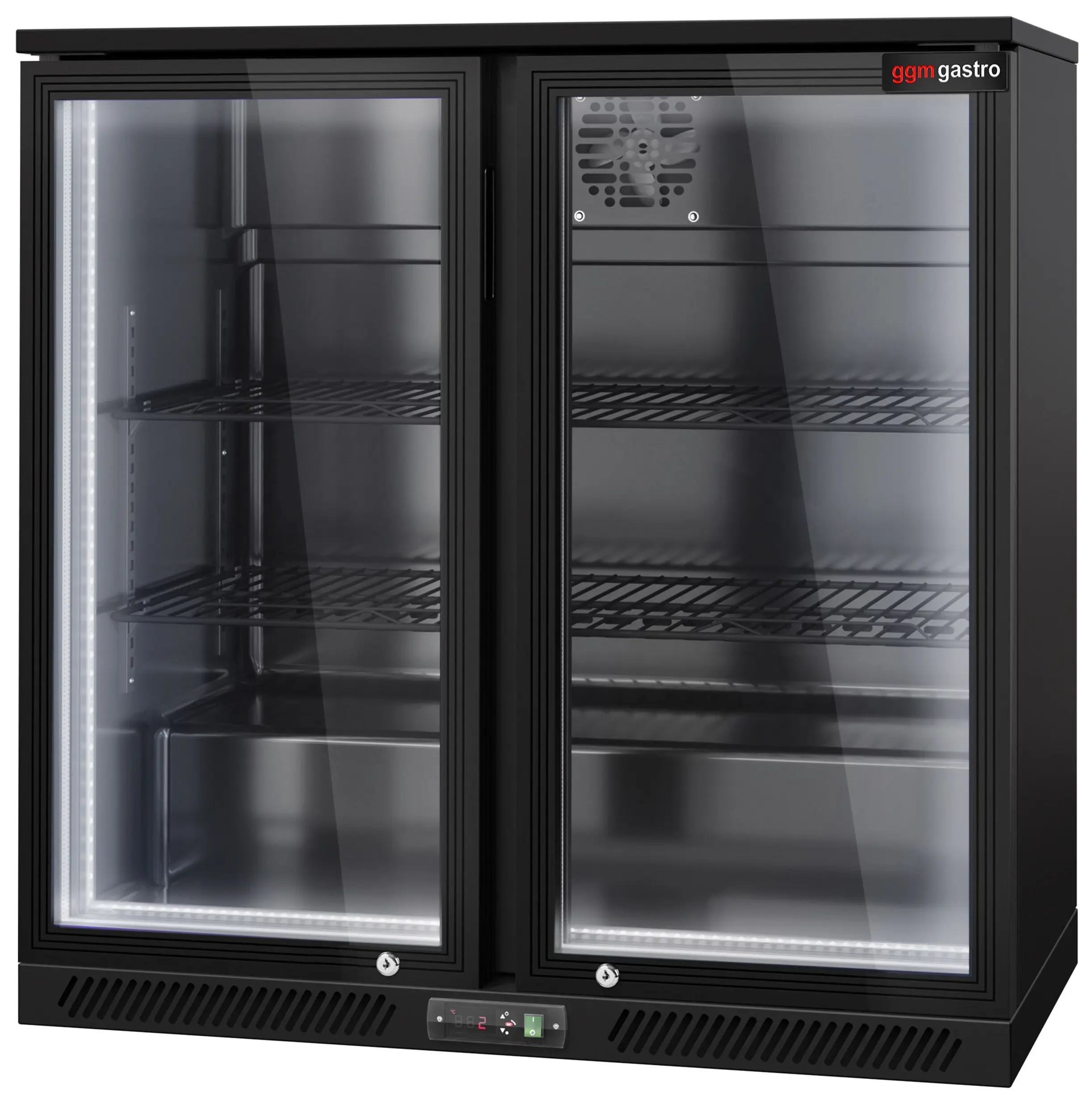 Барная холодильная витрина GGM Gastro BKTLG220SN RGB (Black) - 5