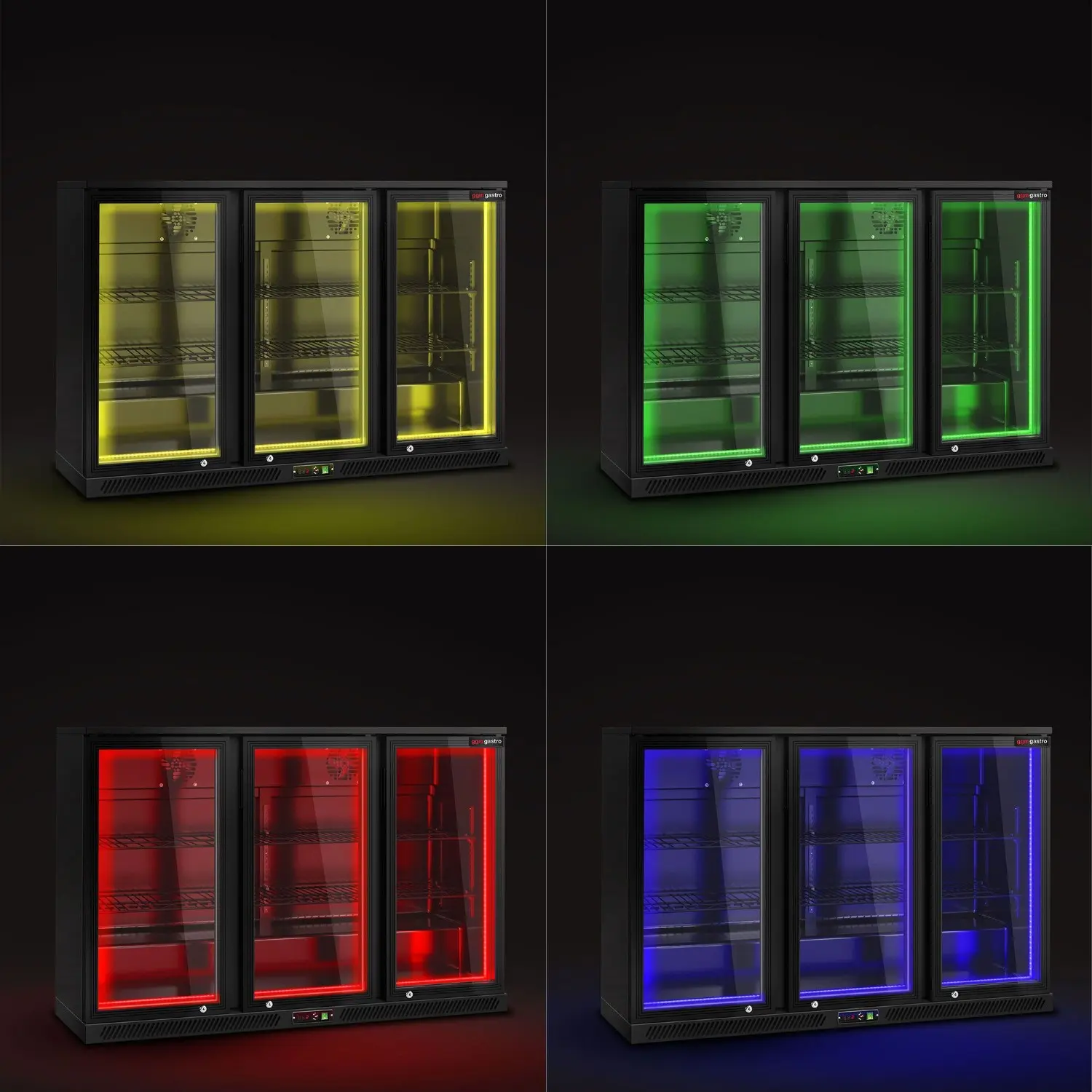 Барная холодильная витрина GGM Gastro BKTLG320SNN RGB (Black) - 12