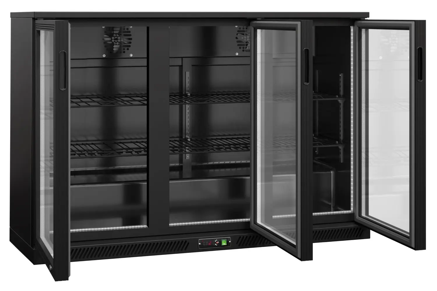 Барная холодильная витрина GGM Gastro BKTLG320SNN RGB (Black) - 3